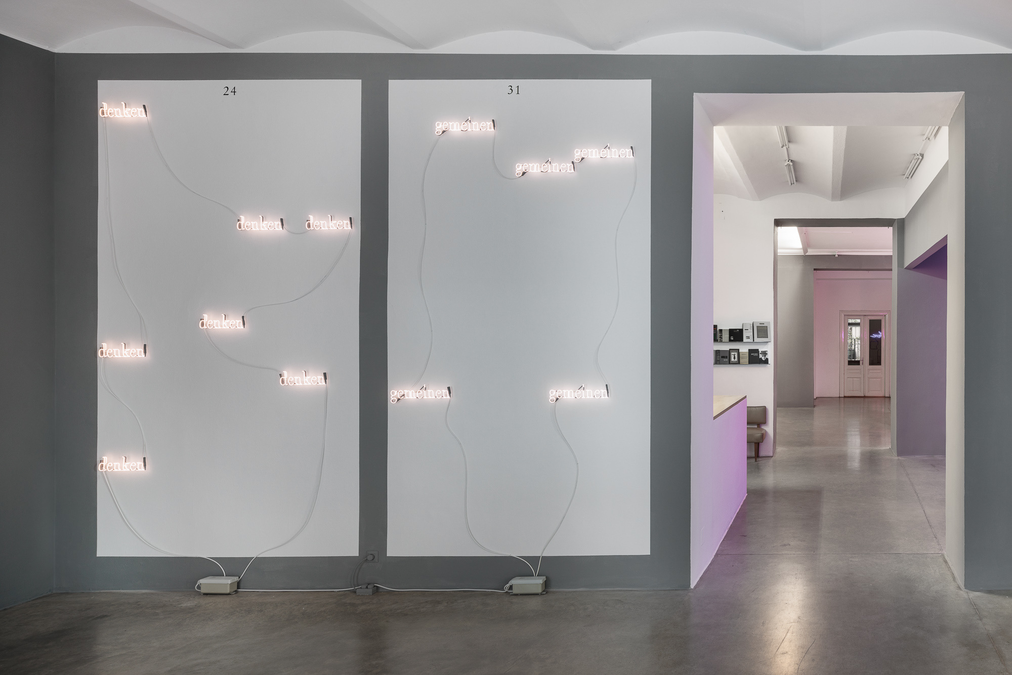 Exhibition view Joseph KOSUTH | ‘Korrektur (Uncorrected)’, Christine König Galerie, Vienna 2023