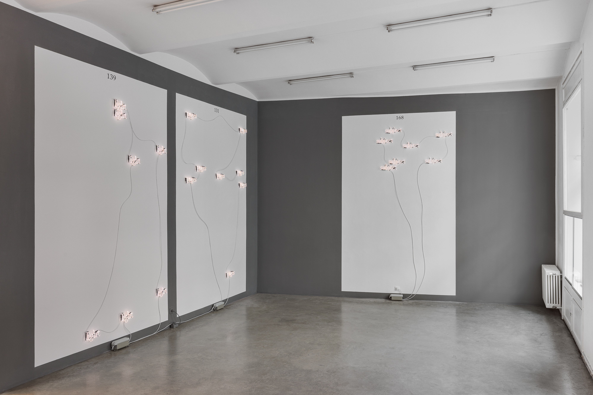 Exhibition view Joseph KOSUTH | ‘Korrektur (Uncorrected)’, Christine König Galerie, Vienna 2023