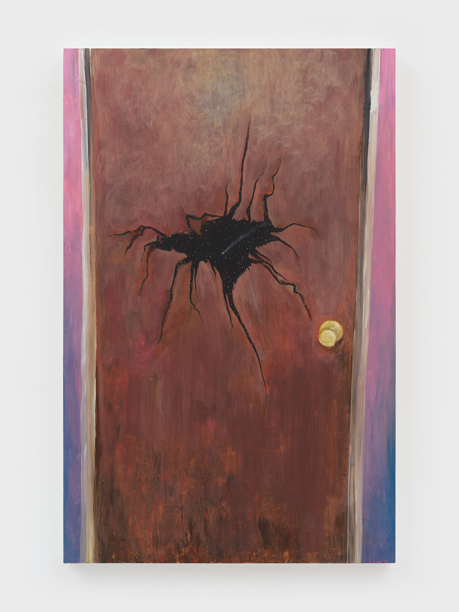 "Shooting Star", acrylic on cradled birch panel, 31 x 48 in, 2023