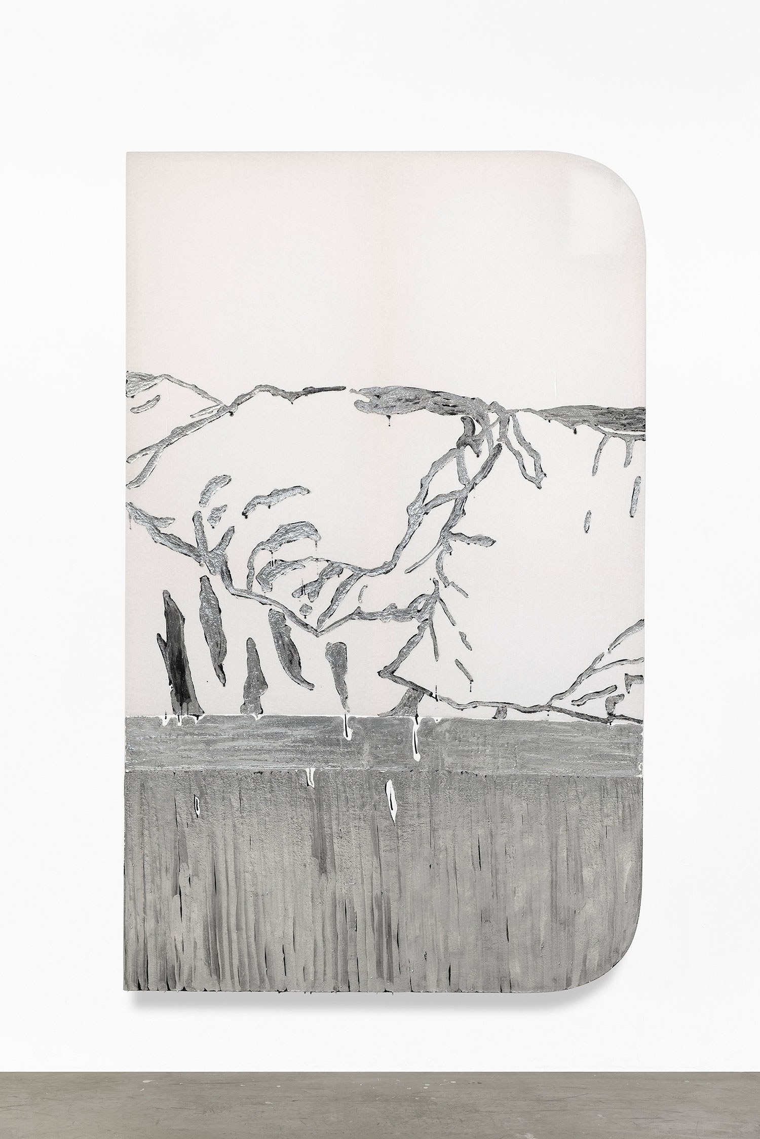 Louis Jacquot, Michel, 2023, acrylic and polyurethane on cotton, 208 × 128 × 7,8 cm.