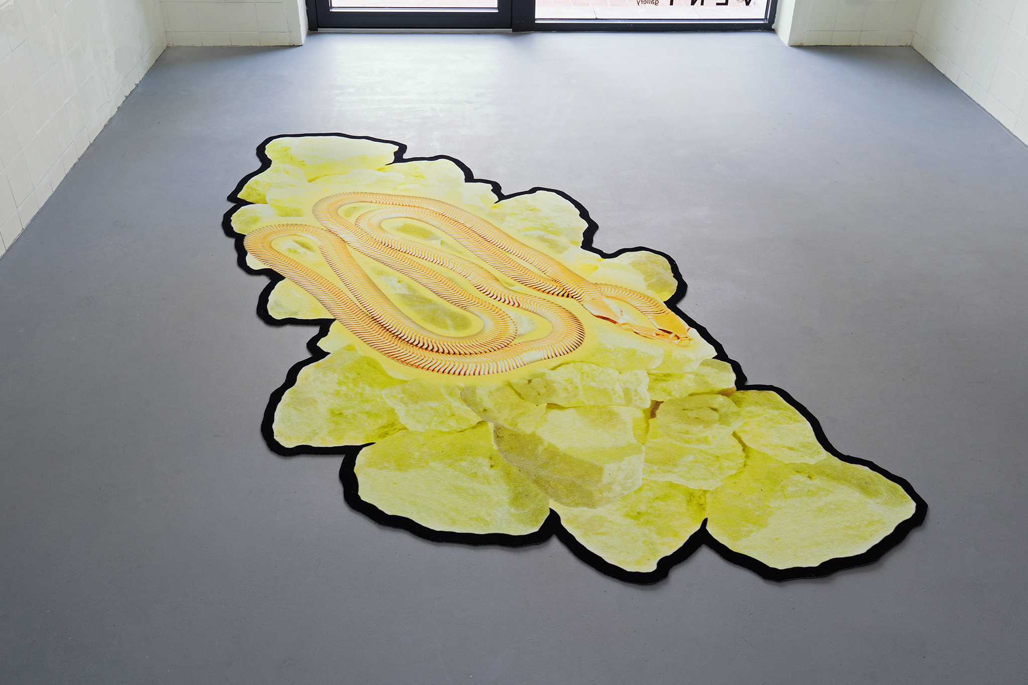 snake chain, 2023. Printed carpet, velour, tufted 280 x 150 cm Edition of 3 plus 1 AP