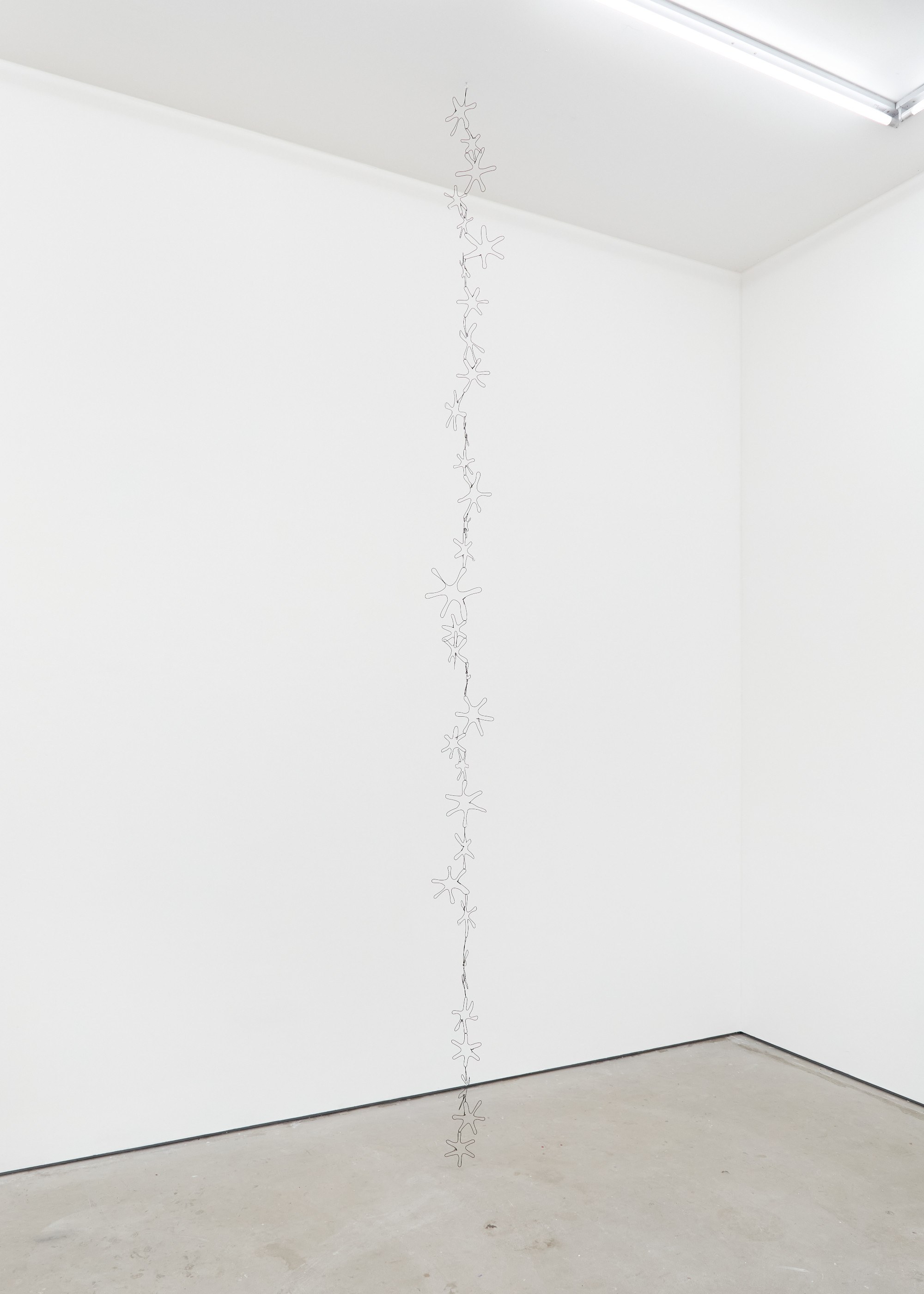   Garrett Lockhart, untitled (33), 2023. Tie-wire starweeds, glass beads, dimensions variable
