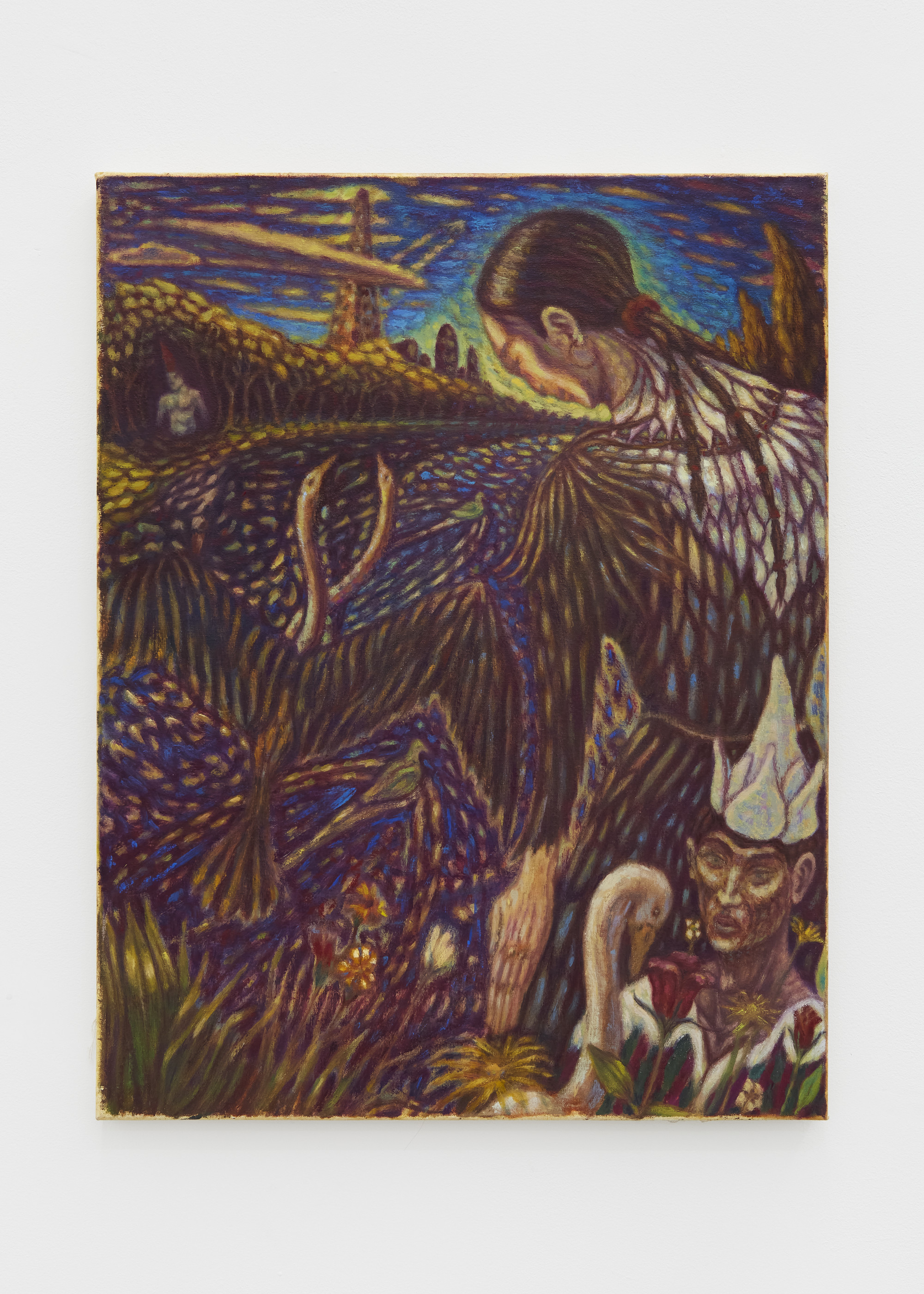 Stephen Polatch, Three Plaits, 2023. Oil on canvas, 66 x 51 cm