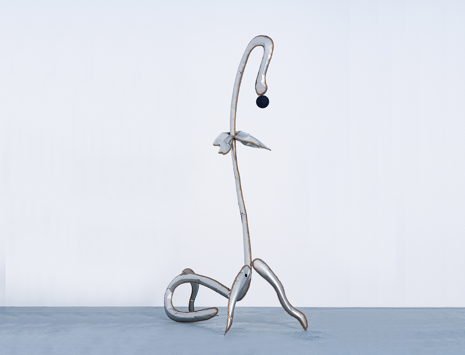 Ovidiu Toader, Critic #3, 2023 Stainless steel & textile paint 55 Ă 38 Ă 27 cm