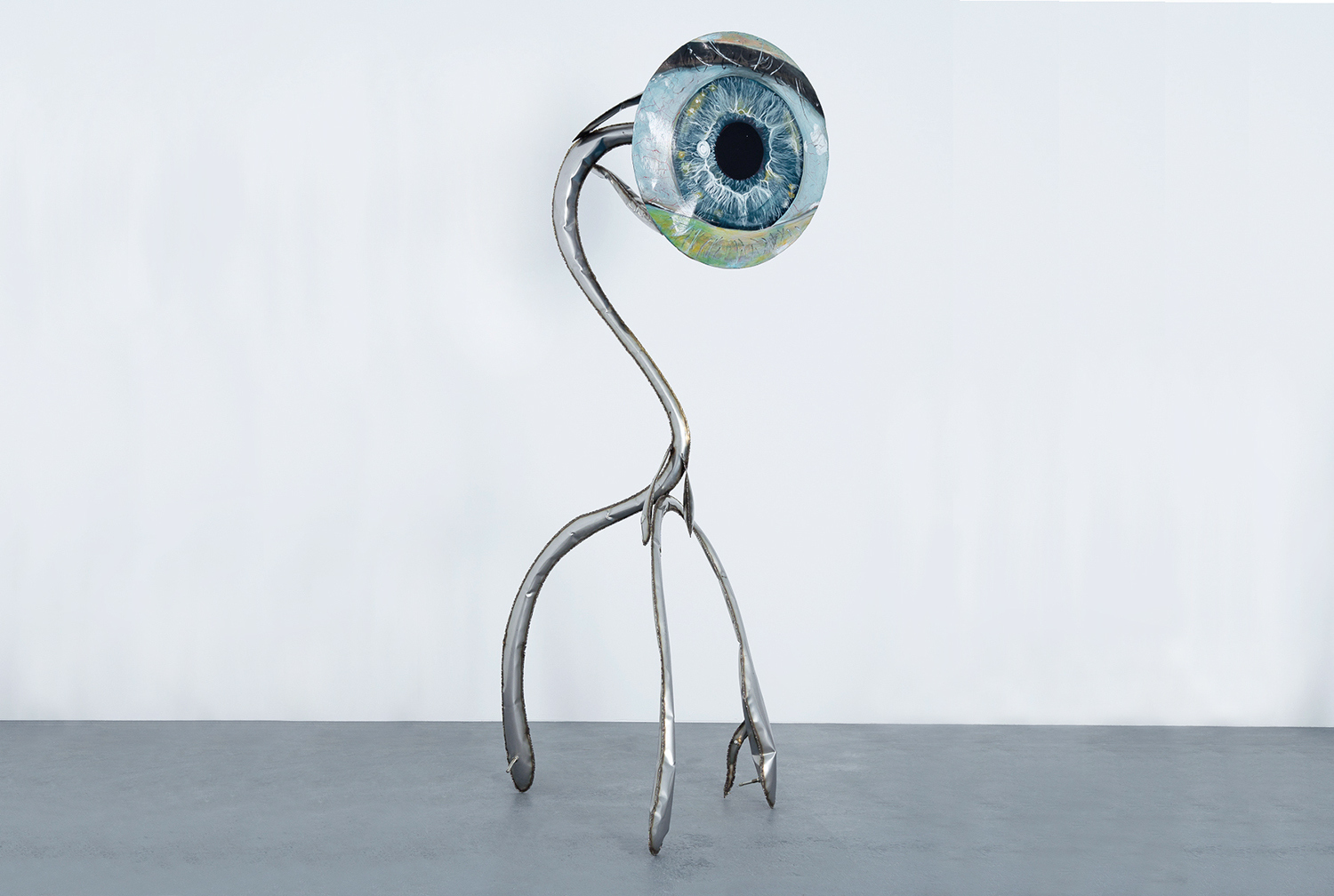 Ovidiu Toader, The Watcher 2, 2023 Stainless steel & acrylic paint 184 Ã— 70 Ã— 63 cm