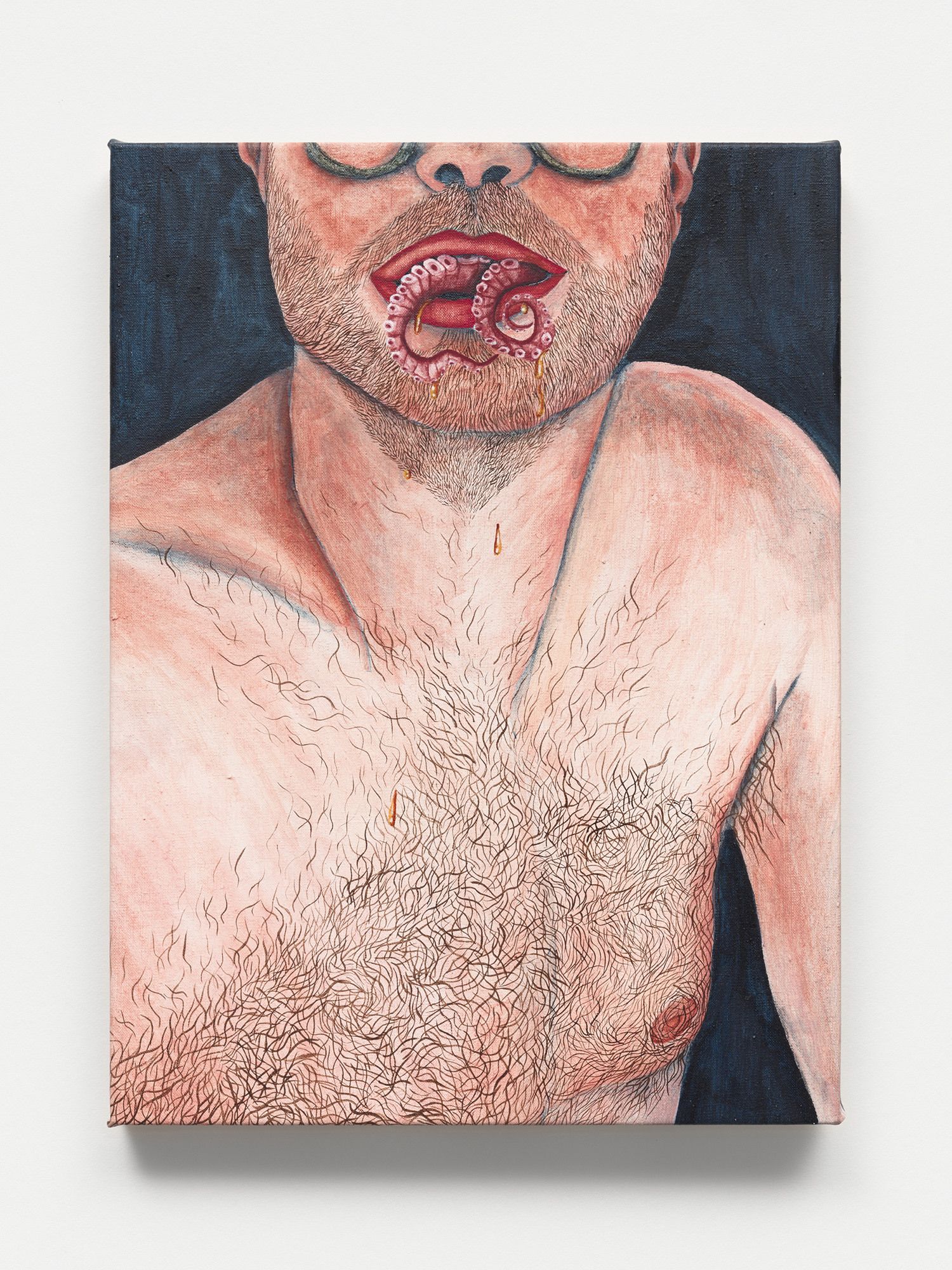 Nell Brookfield, Tongue Tied, 2022, Acrylic Dispersion and Natural Pigment, on Linen, 50 x 37 x 3.6cm