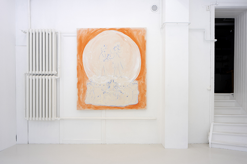 Letizia Lucchetti, "Forever Safe, the Secret to Their Deeds", 2023 (Oil on canvas, 200 x 170 cm).