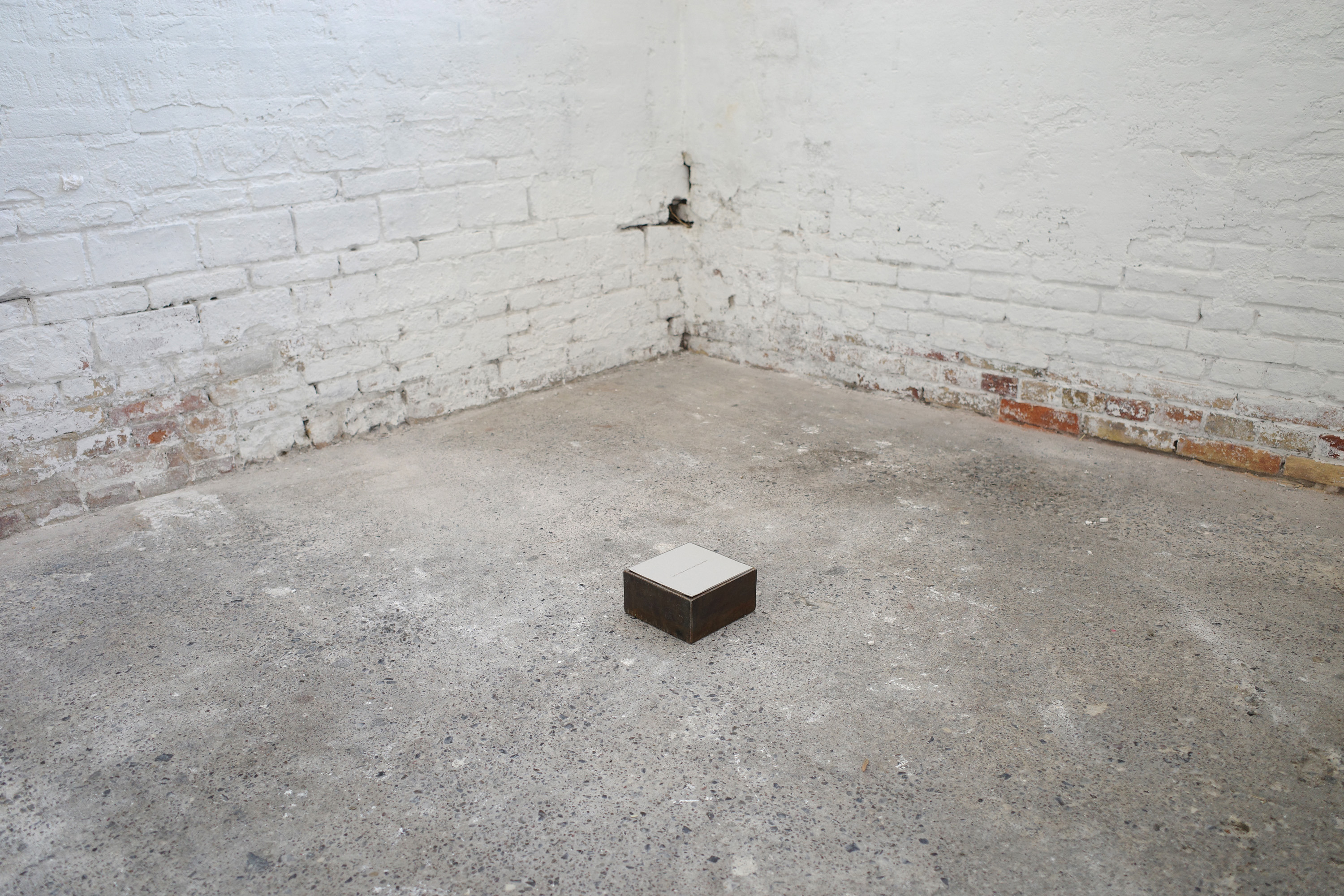 Metal melting in your hands, 2023, printed matter, massive steel. Photo: Anders Aarvik