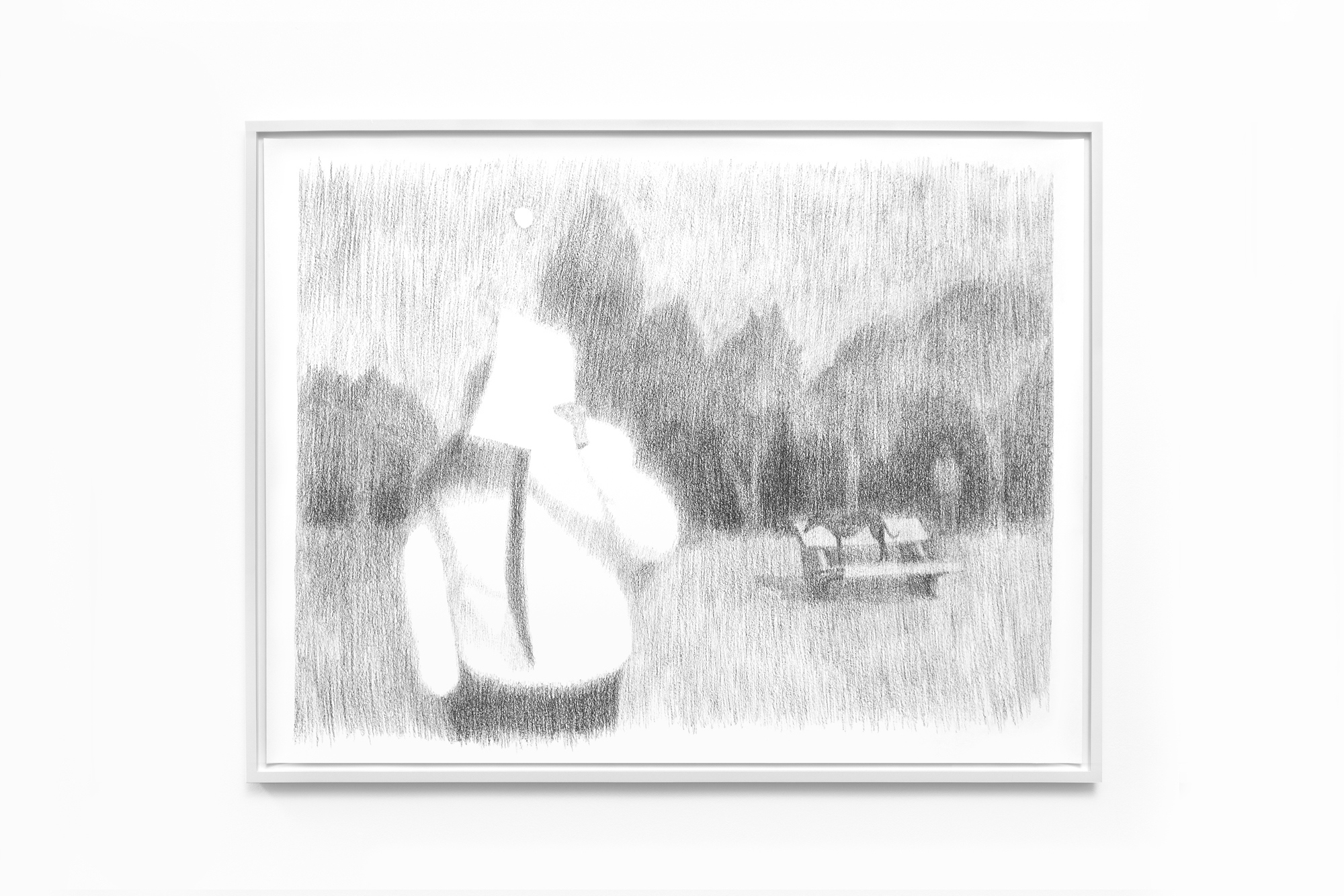 Noi Fuhrer, Sunburnt or Moonstruck?, 2020, charcoal on Paper, 88 x 66 cm