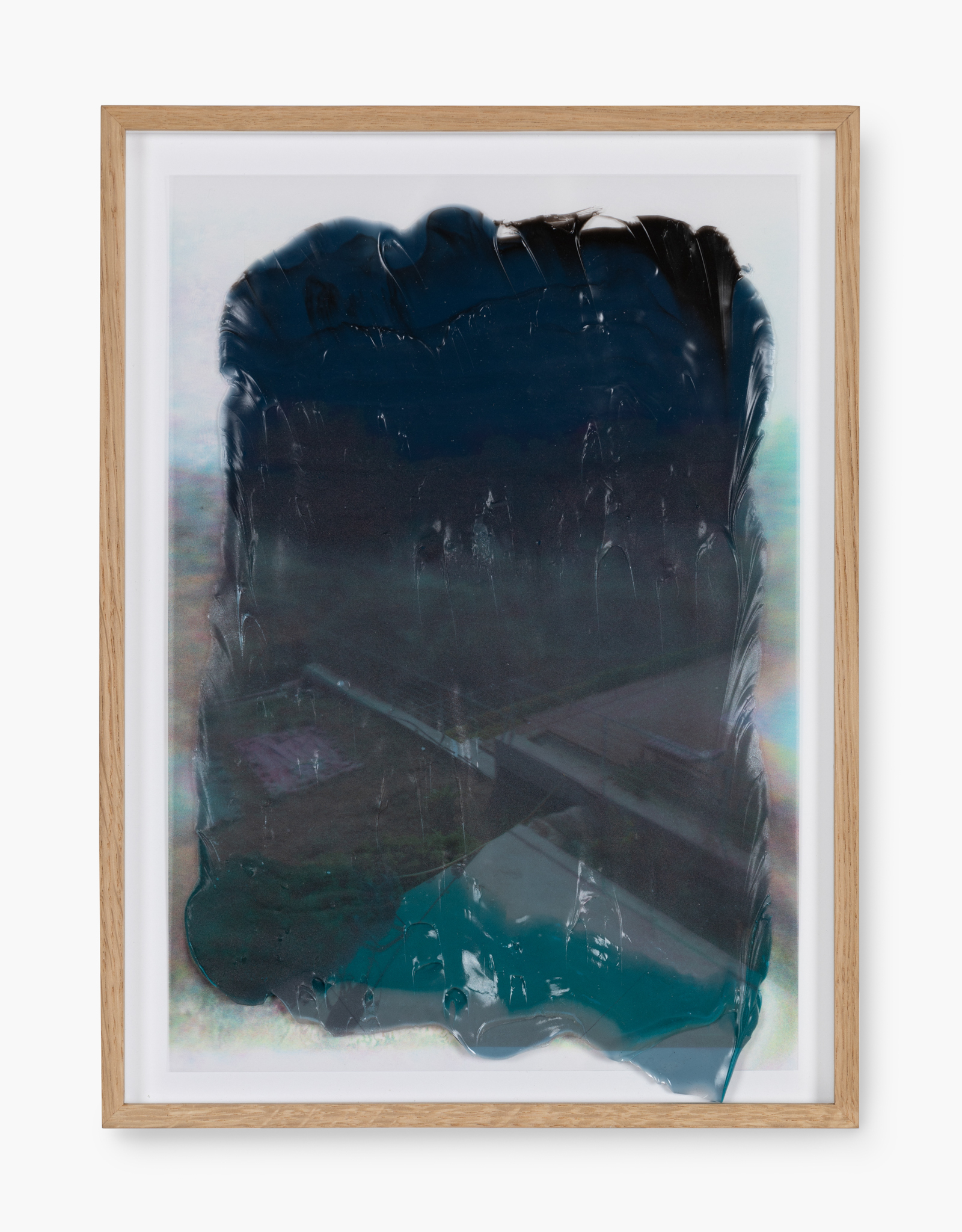 faded, bleached, tanned, UV print on silicone/hard PVC, 29,7cm x 21cm (artist frame) 2023