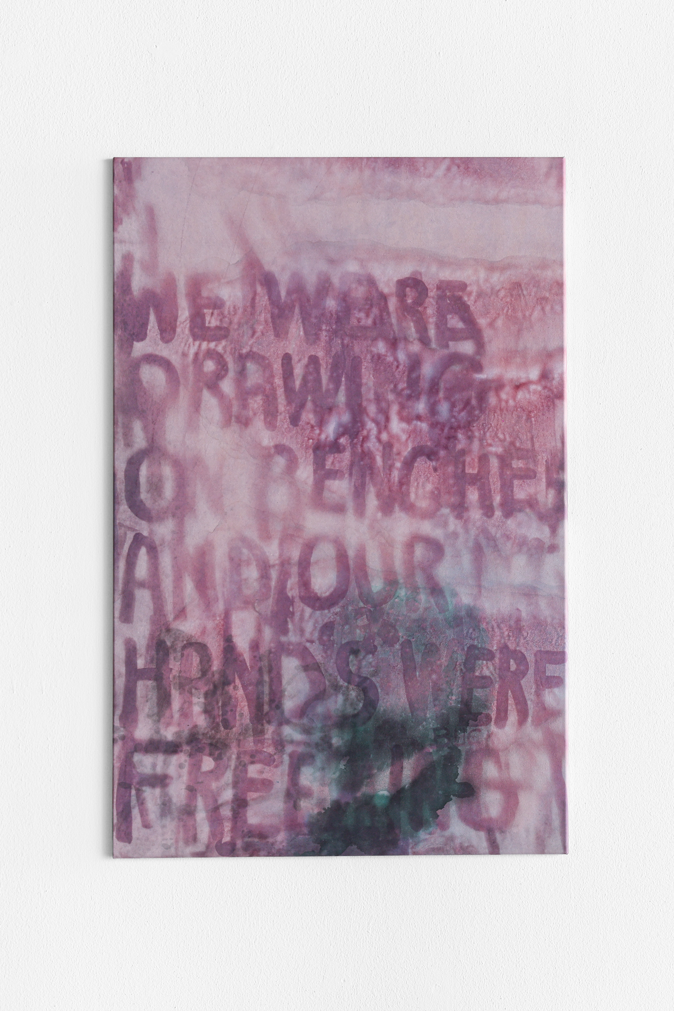 Central Park Blues, Dyed and sun bleached cotton, 140cm x 90cm / 2023
