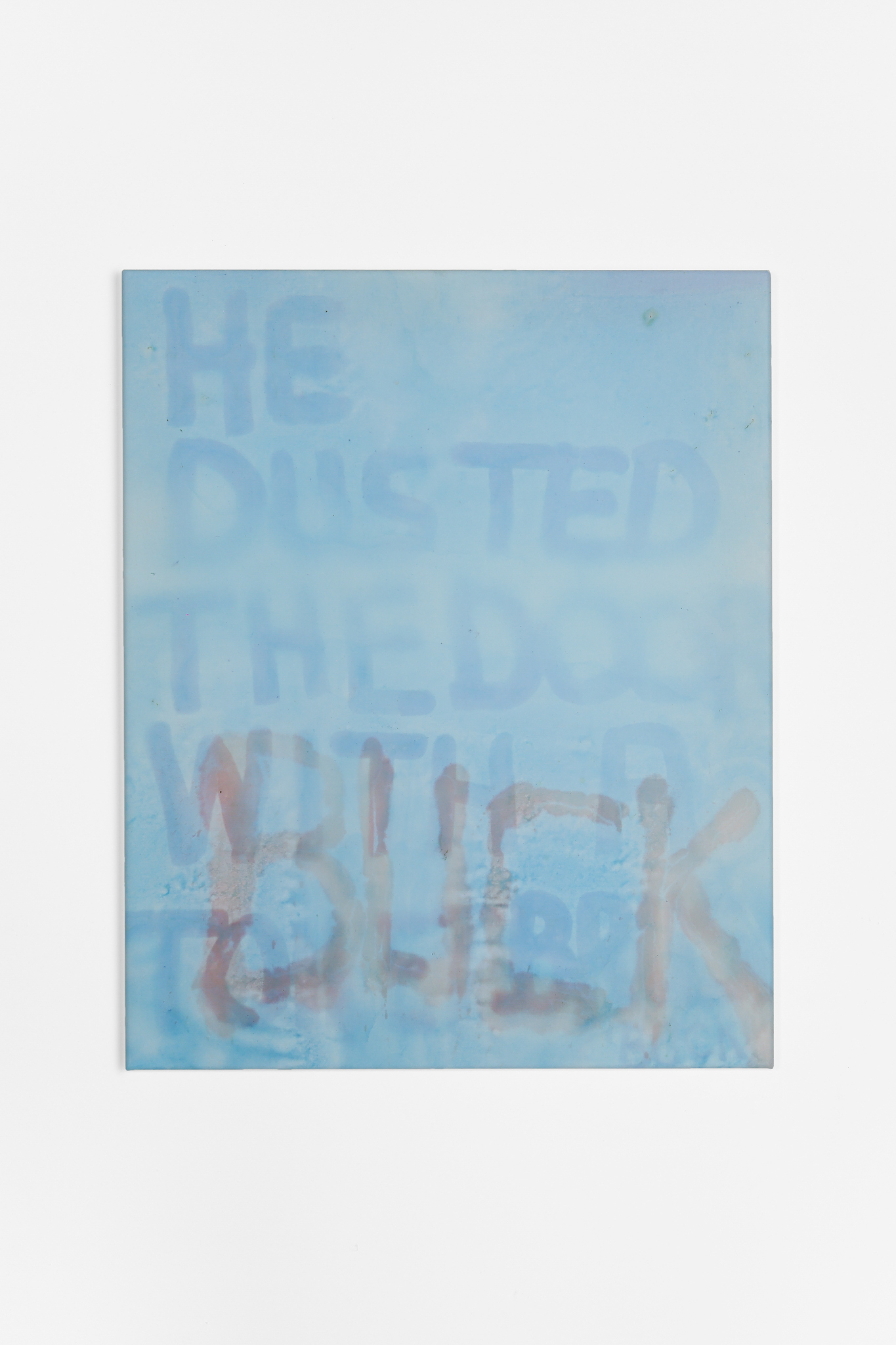 My friend, Dyed and sun bleached cotton, 50cm x 40cm / 2023