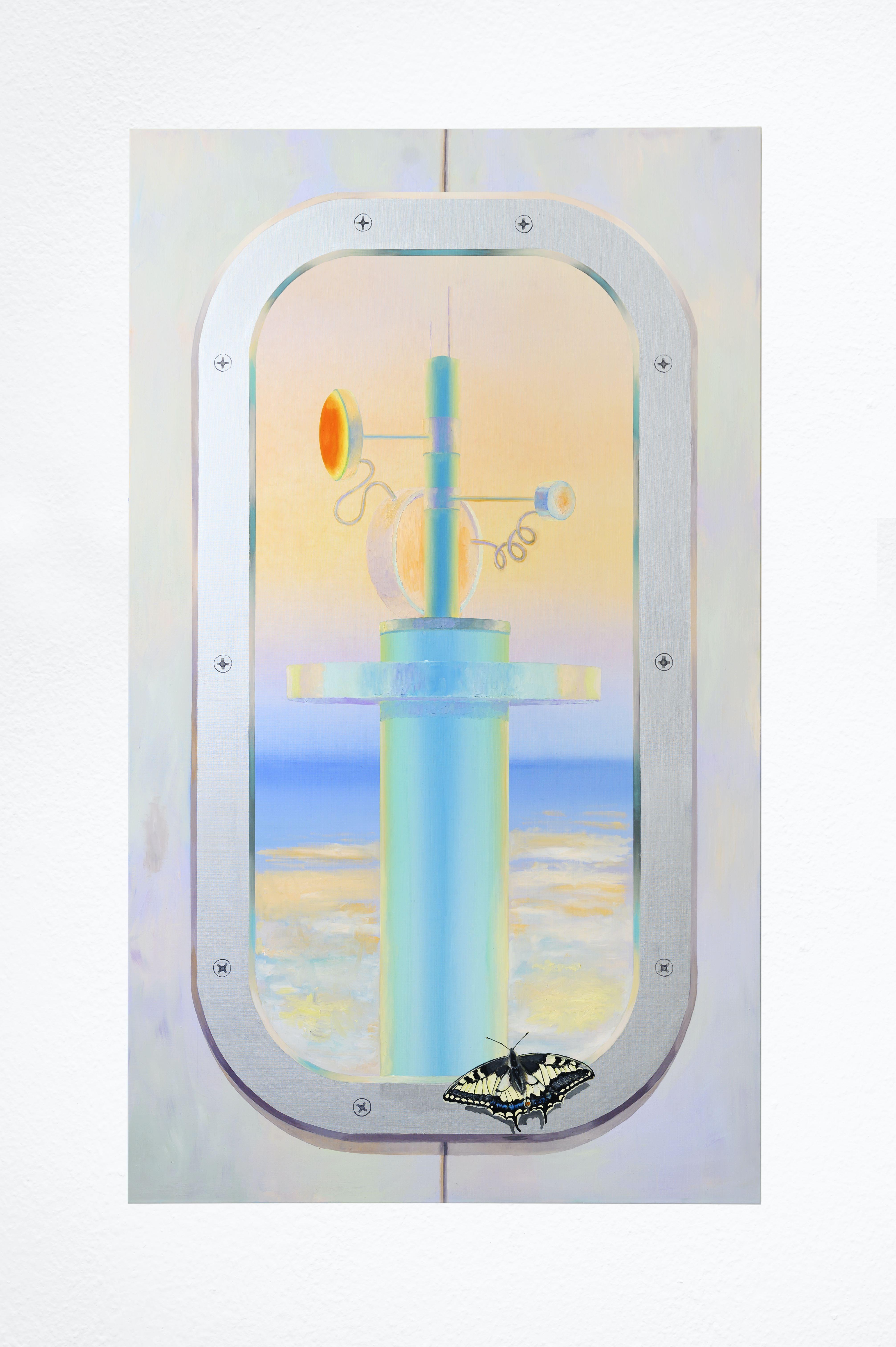 Macaoon, 2023 Oil and aluminum on linen 170 x 100 cm