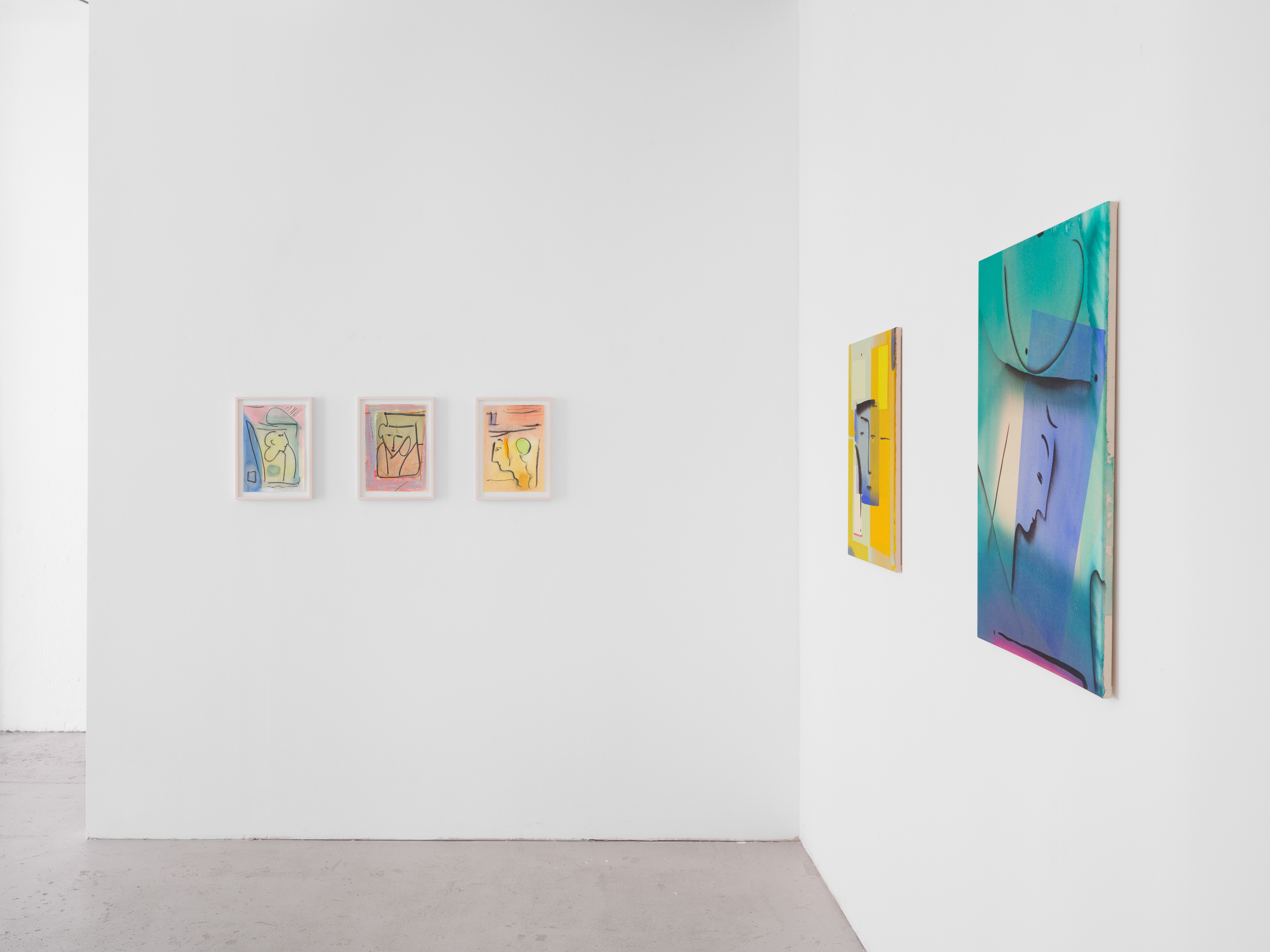 Exhibition view, Benjamin Bernt 'Circuit Split', 2023, at OFFICE IMPART