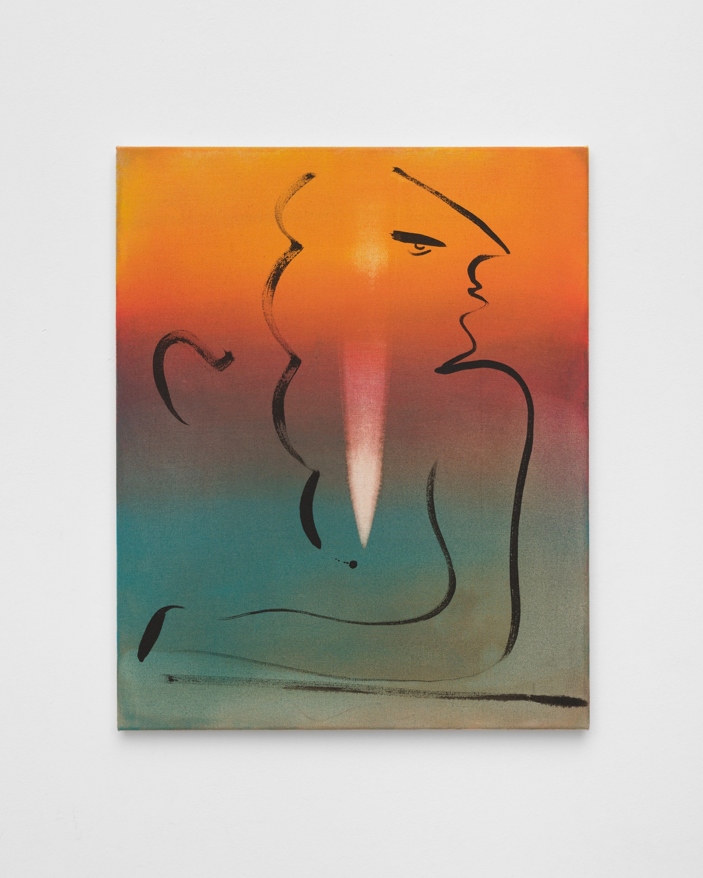 Benjamin Bernt, Scint (Fa_L-2), 2023 Acryl auf Leinwand, 63 x 51 cm