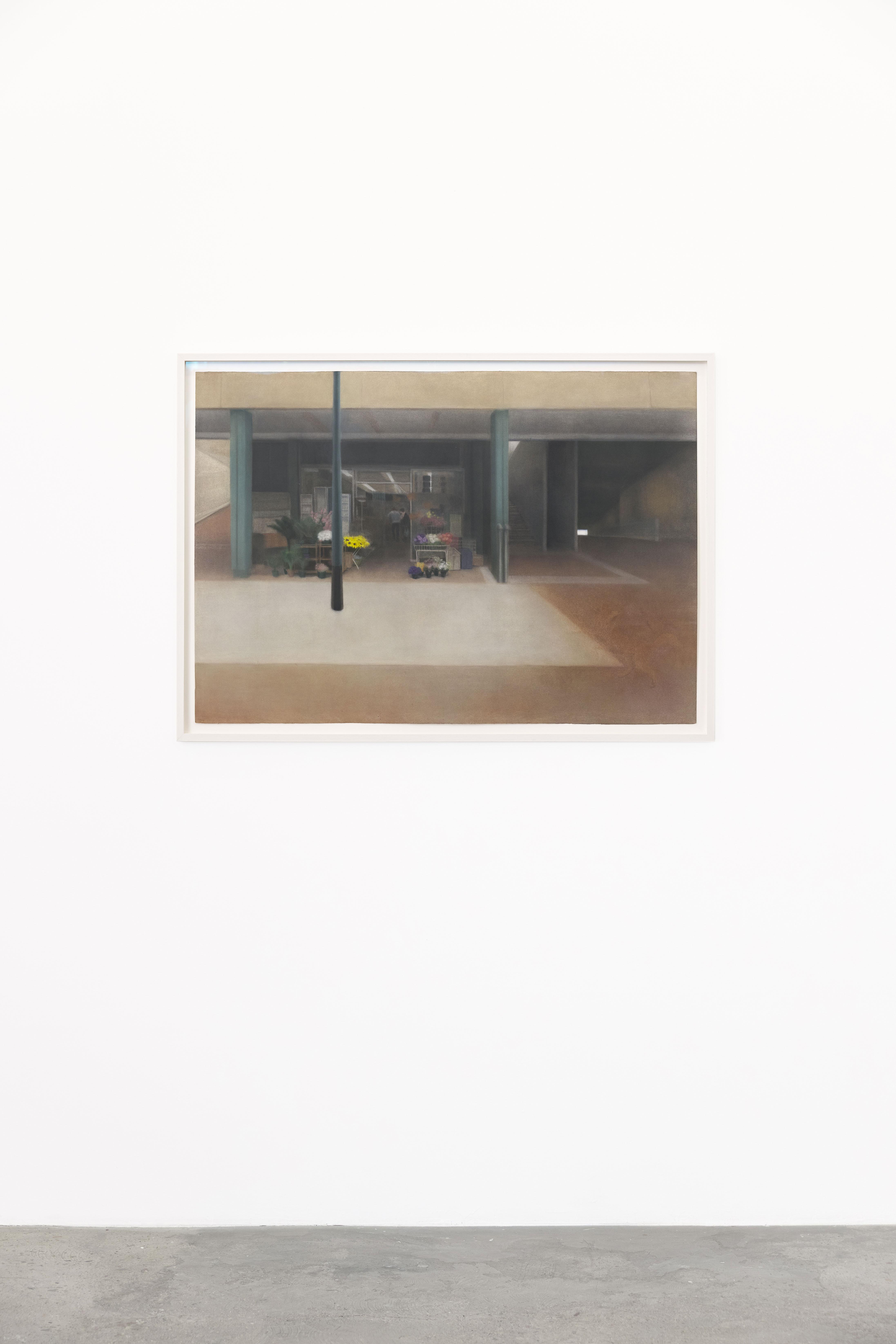 Bazar II, 2023 Pastel on paper 75 × 105 cm (framed: 81 × 112 cm). Courtesy of the artist and Crèvecœur, Paris. Photo: Alex Kostromin