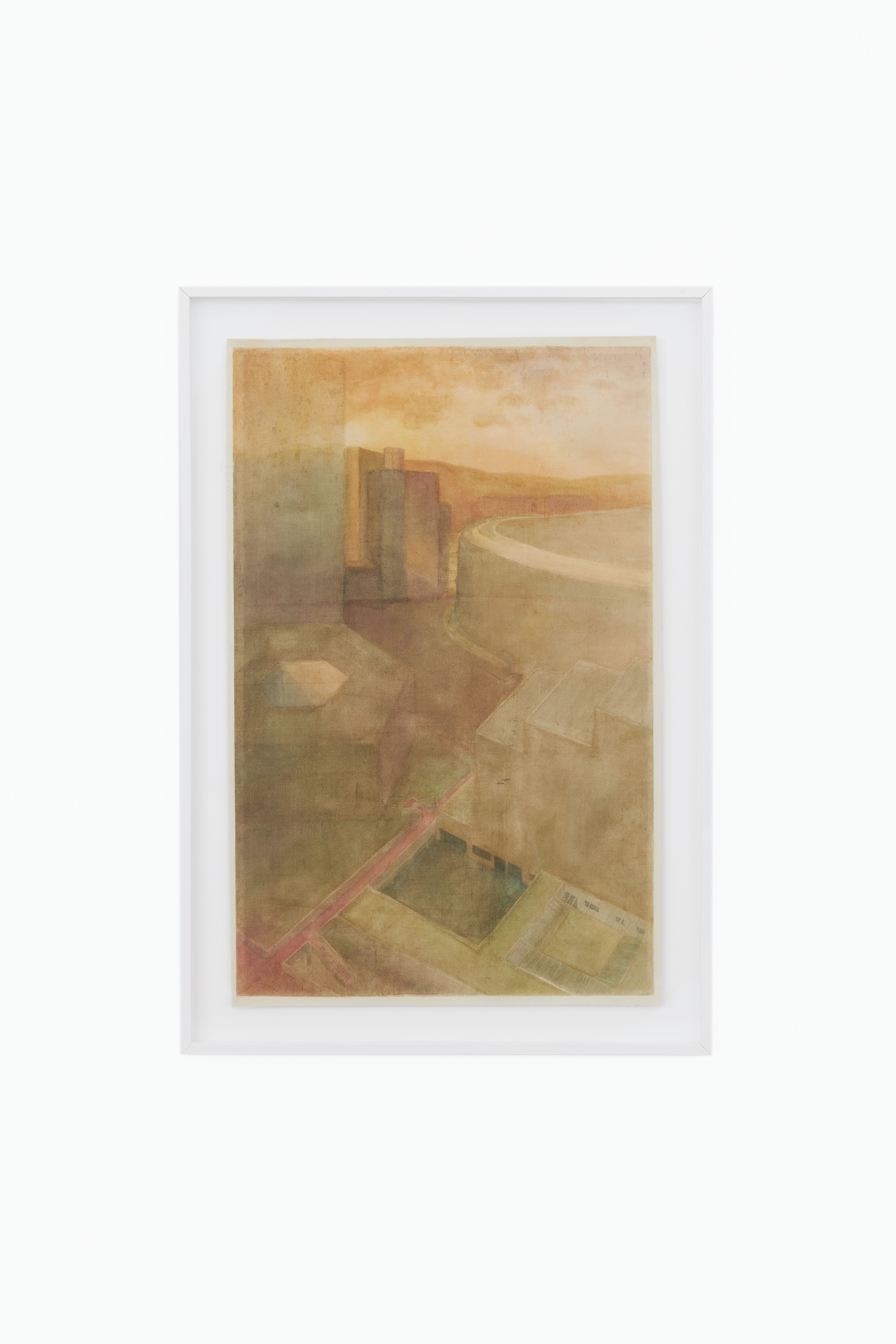 Tempête, 2023 Watercolor on chinese silk 69 × 44,7 cm (framed: 81,3 × 56,4 cm). Courtesy of the artist and Crèvecœur, Paris. Photo: Alex Kostromin