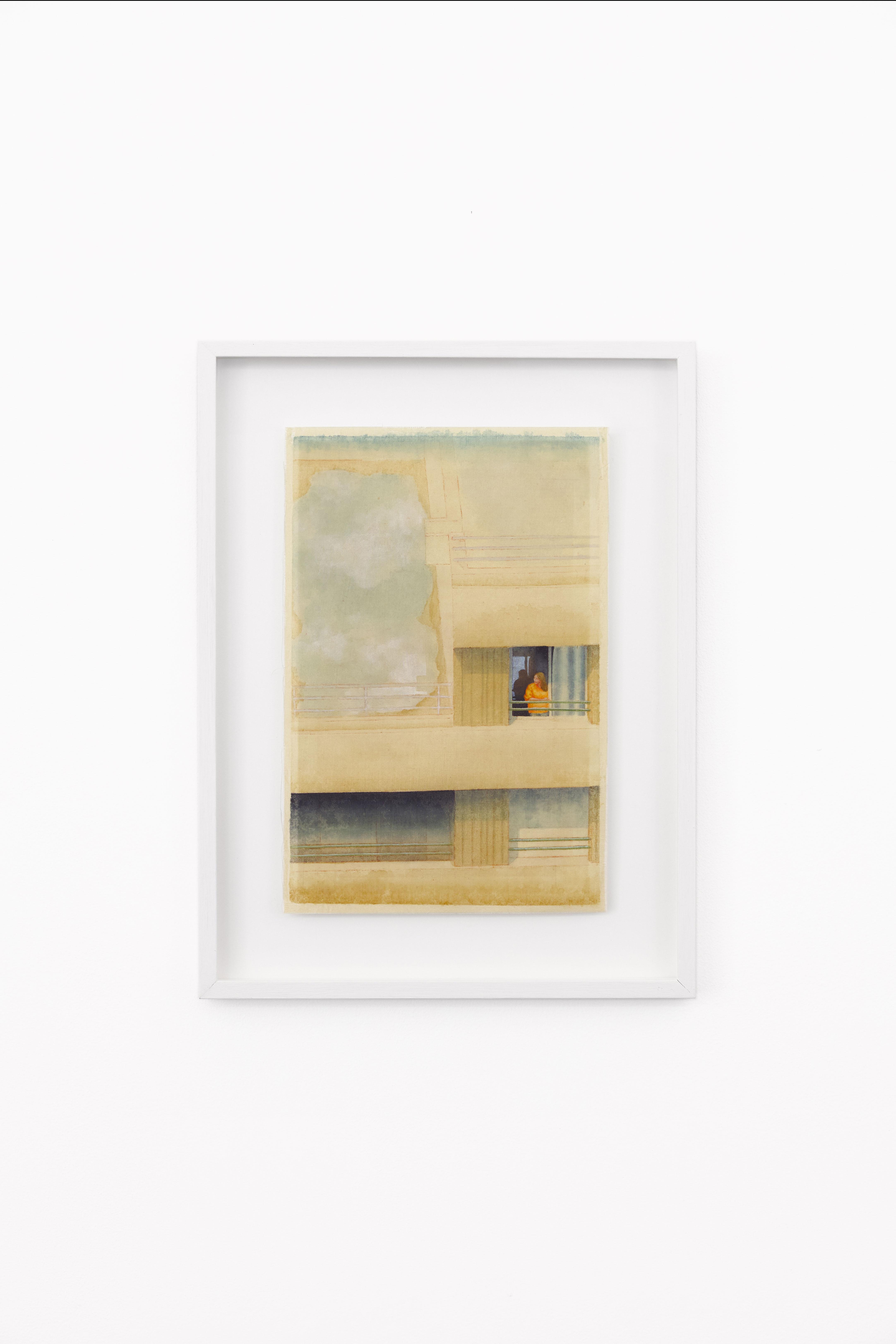 Voisine II, 2023 Watercolor on chinese silk 29,7 × 19,8 cm (framed: 30,4 × 40,3 cm). Courtesy of the artist and Crèvecœur, Paris. Photo: Alex Kostromin