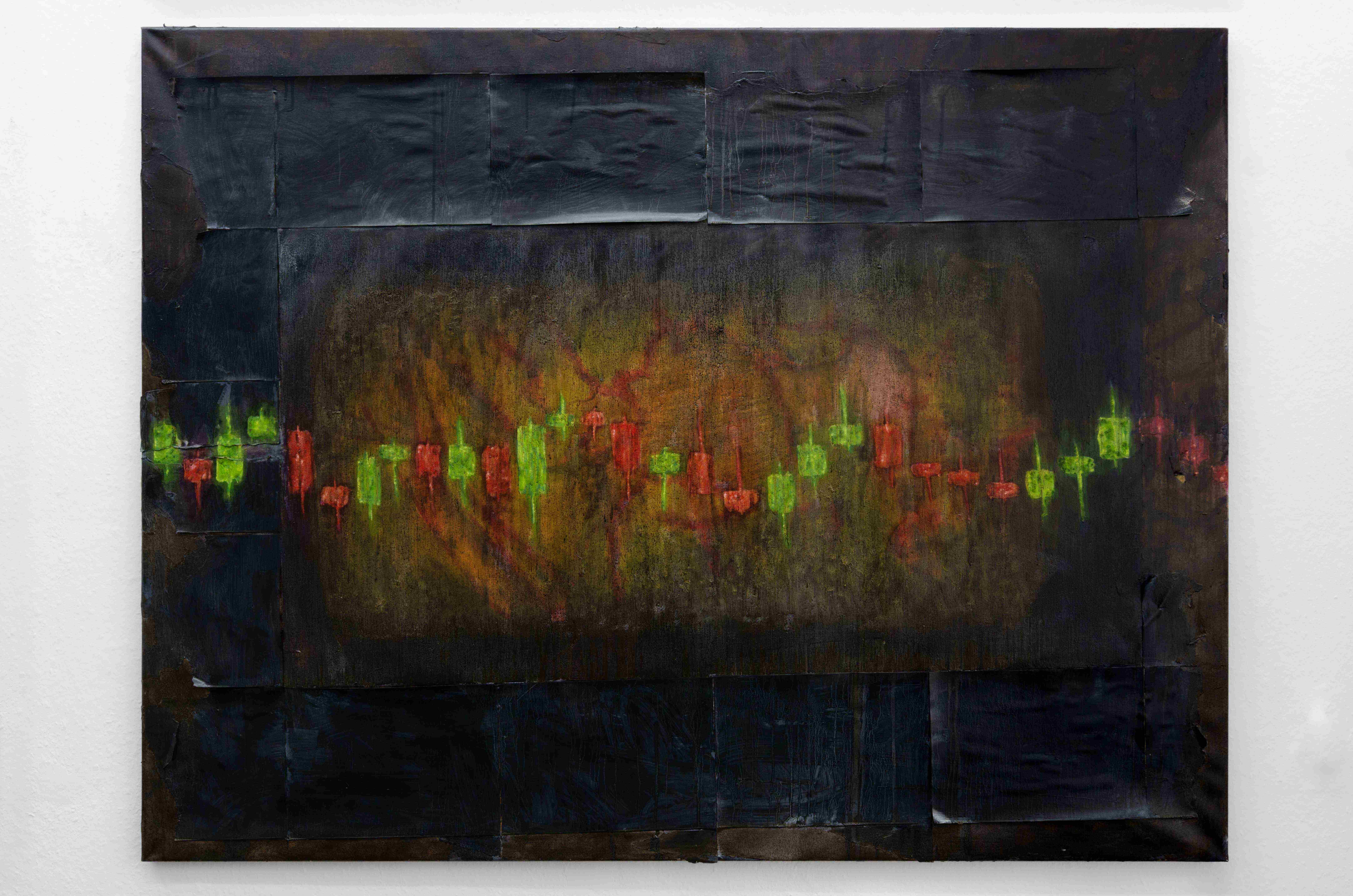 Andy Schumacher, mental activity, 2022, Oil, paper on canvas, 150cm x 115cm