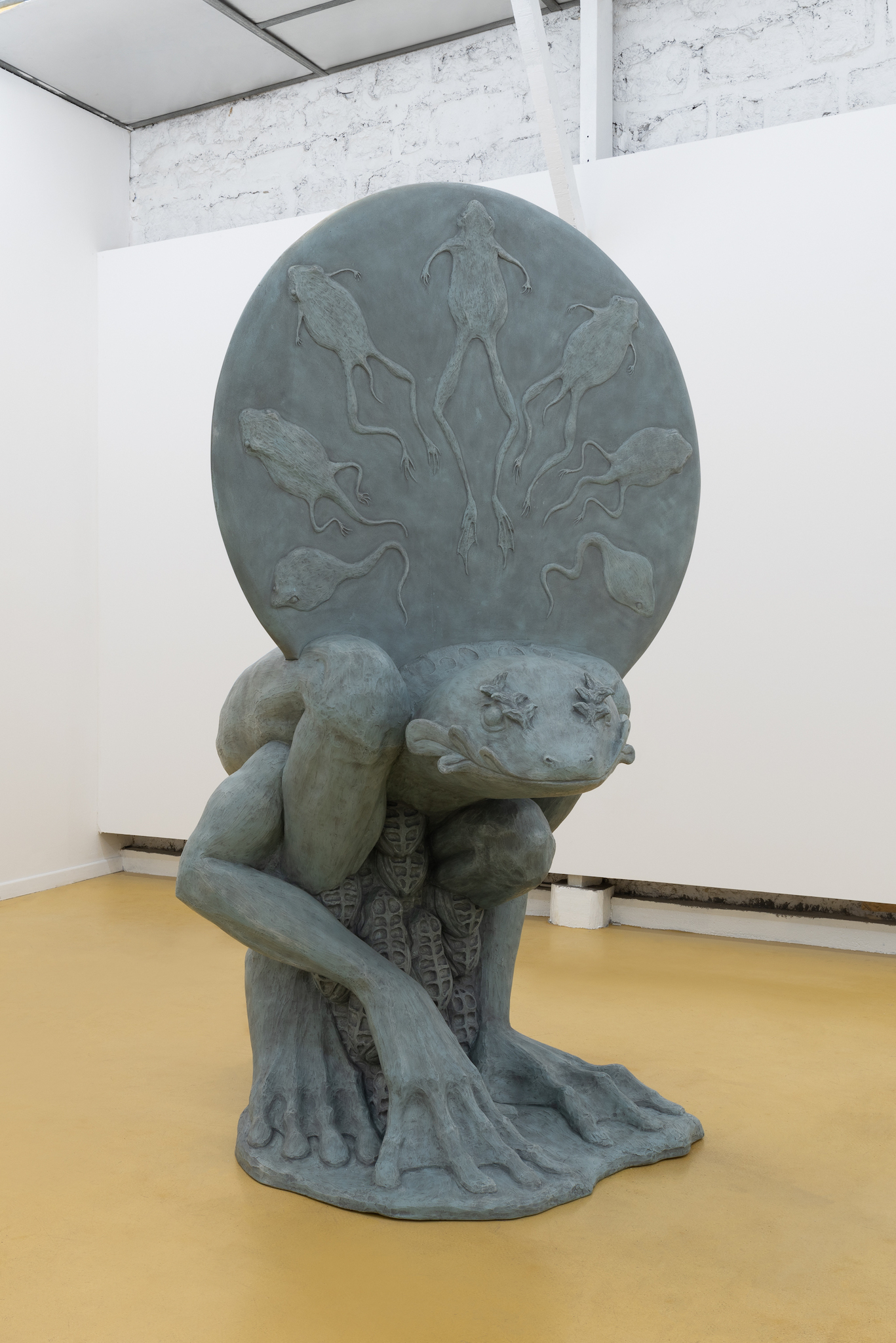 FREDERIK EXNER: UPSTREAMER, 2023 - Polyester resin, fiberglass, paint H192, W113, L125