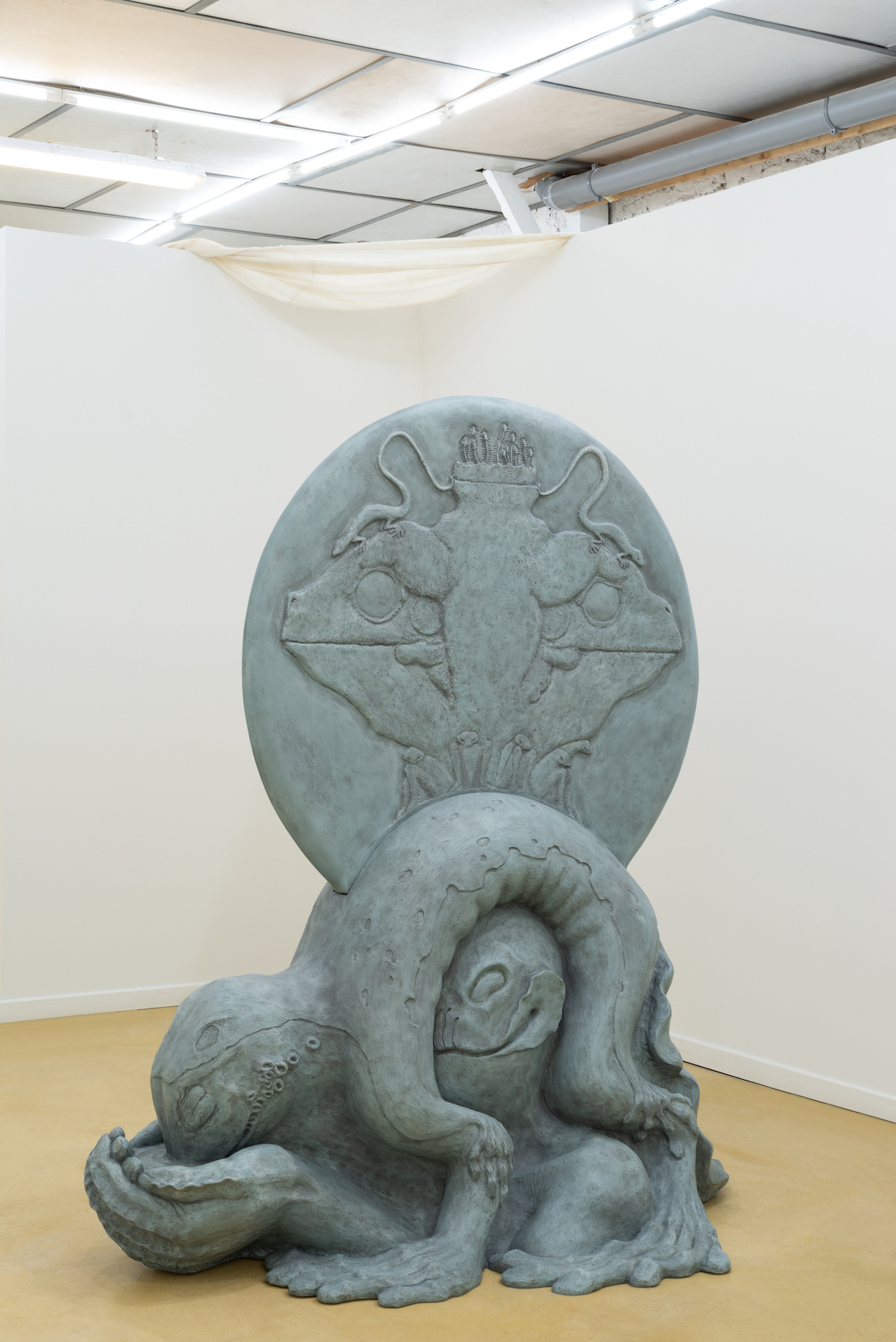 FREDERIK EXNER: KEEPER, 2023 - Polyester resin, fiberglass, paint H172, L150, W114