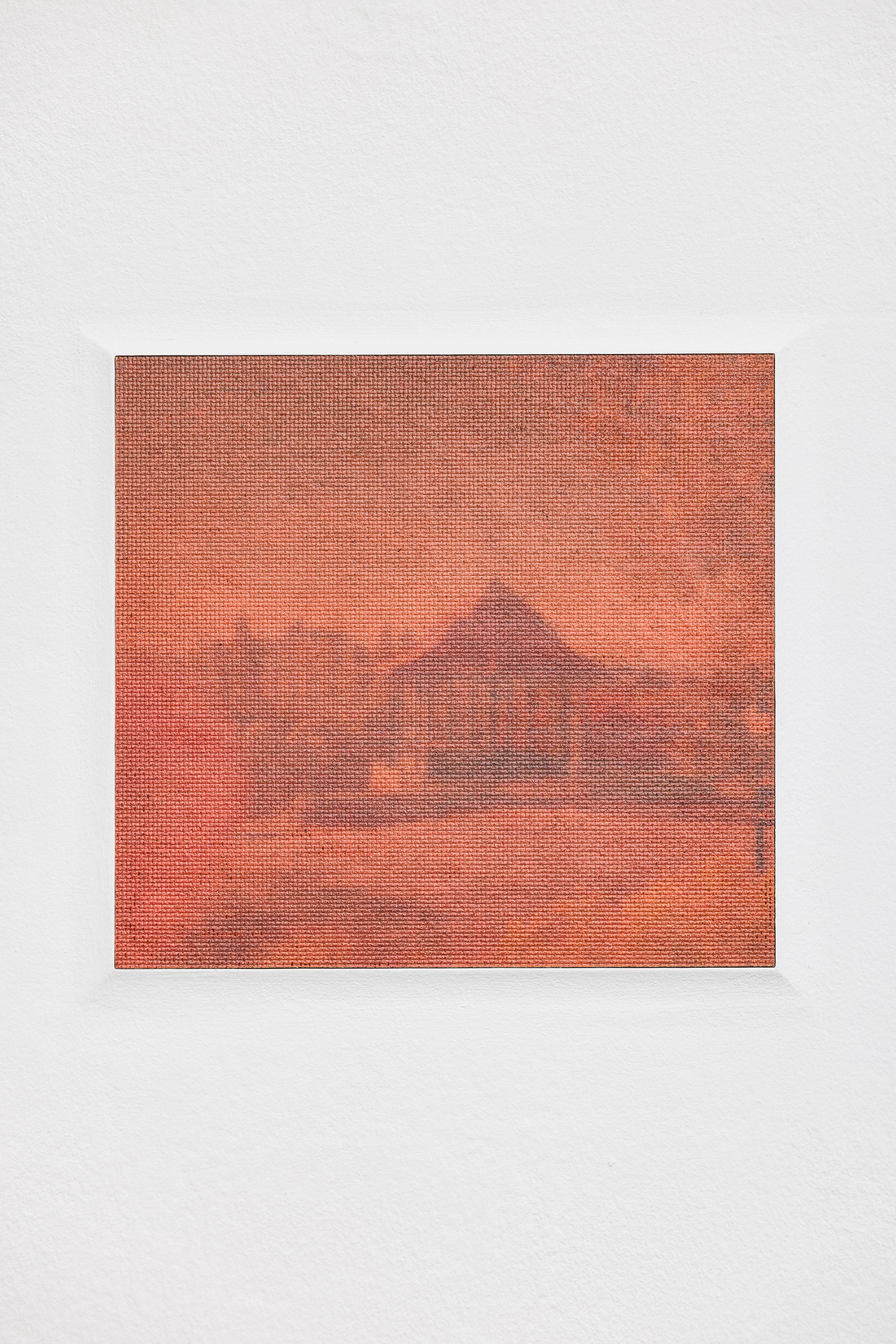 Lukas Matuschek: 09/08/22, 2023, Inkjet ink, acrylic medium on HDF, 21,5 x 20 cm