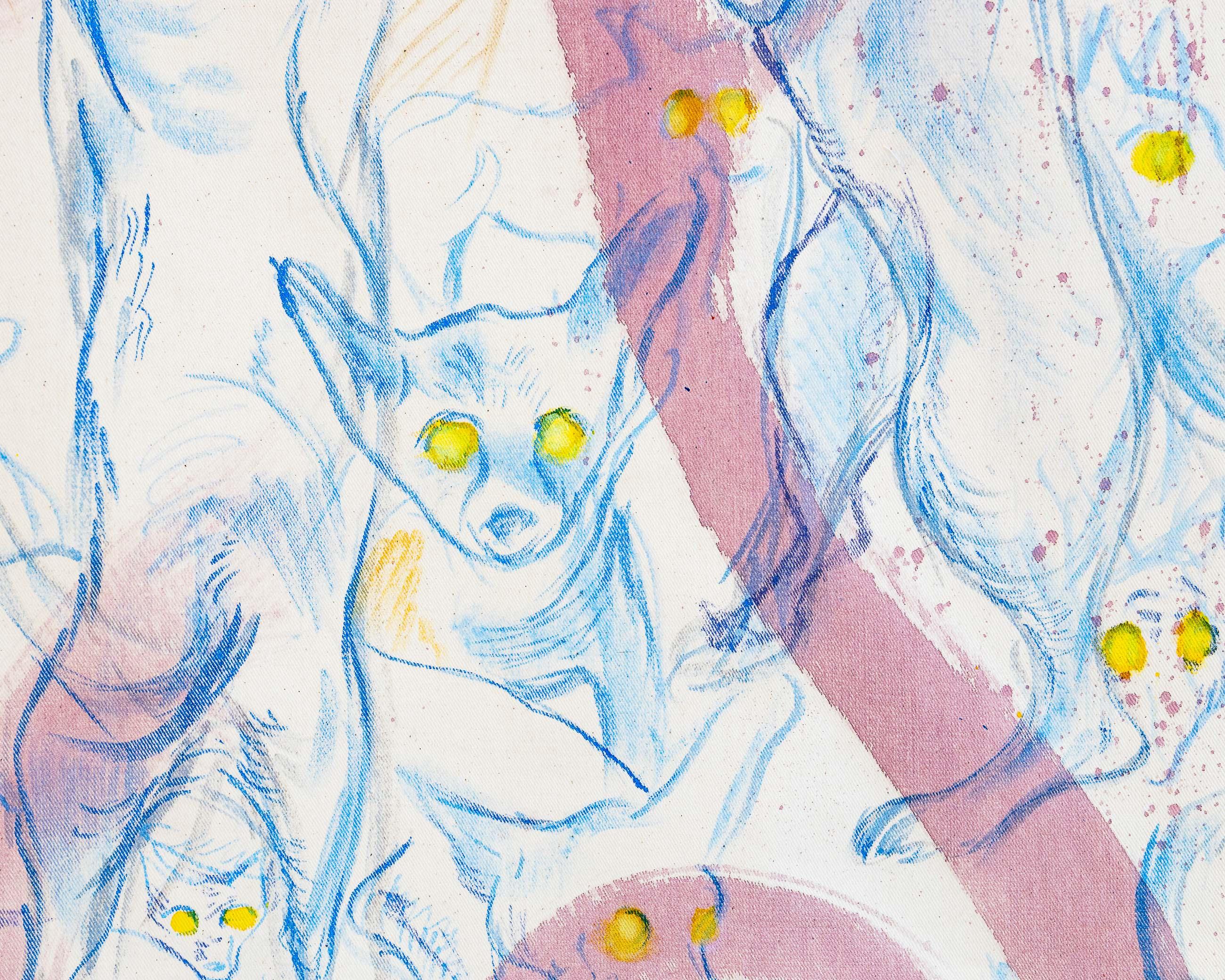 Exhibition view: "I Stand Before the Mirror Like a Dog and Paint" by Maja Krysiak at HOS Gallery in Warsaw, photo by Szymon Sokołowski