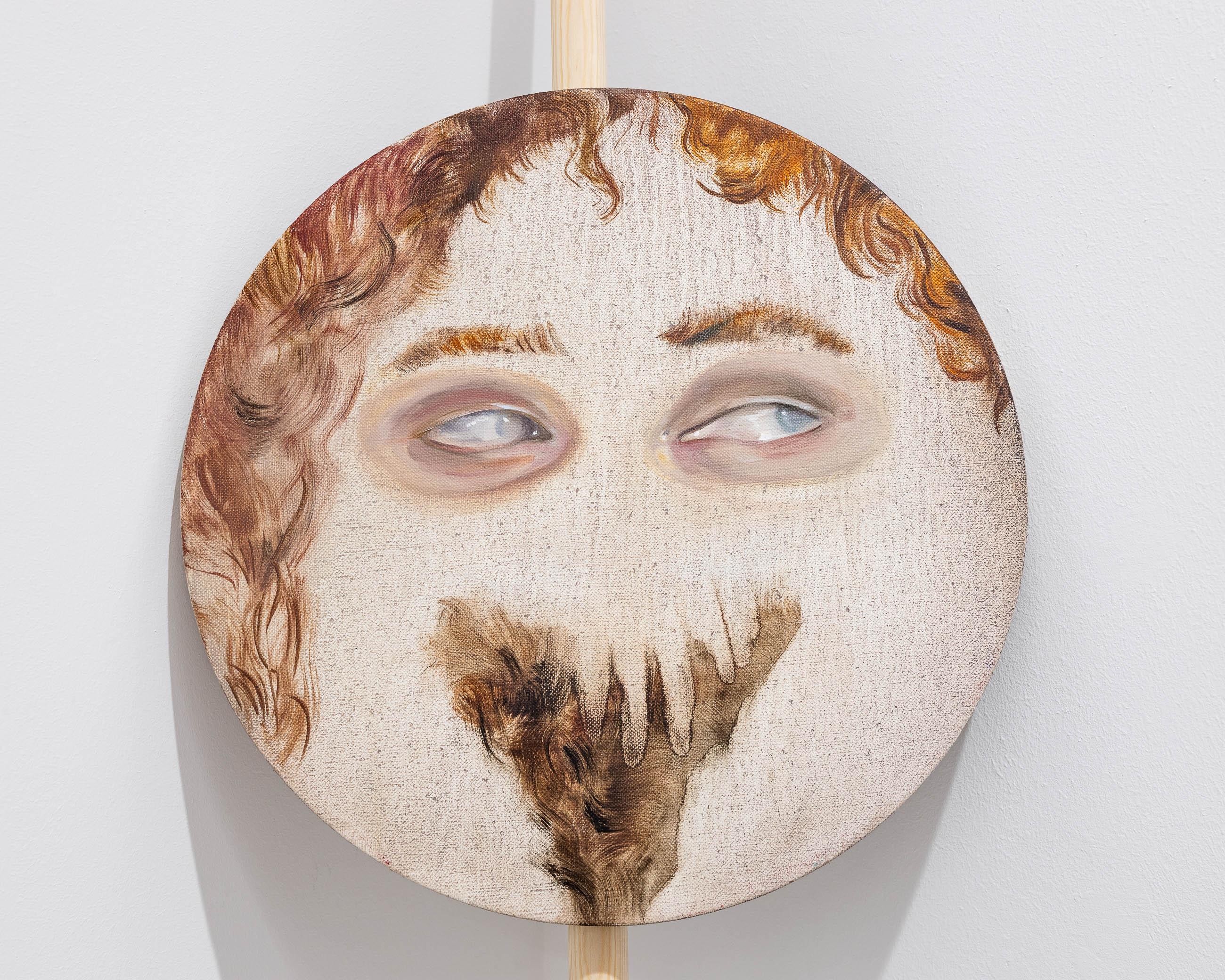 Exhibition view: "I Stand Before the Mirror Like a Dog and Paint" by Maja Krysiak at HOS Gallery in Warsaw, photo by Szymon Sokołowski