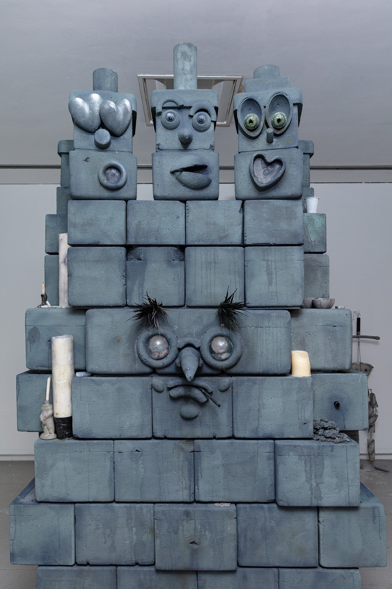 trapped in a coffin with nothing to do... (2023) mixed media installation & puppets (Castle & The Chimneys)