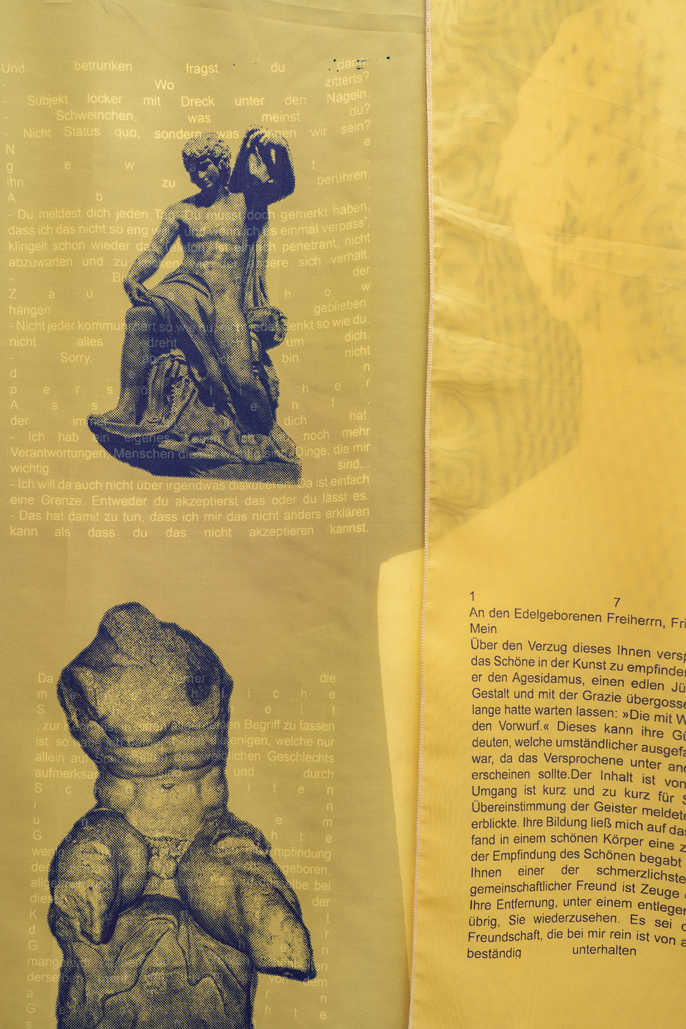 Philipp Gufler, „Quilt #14 (Johann Joachim Winckelmann)“ (detail), courtesy Galerie BQ Berlin