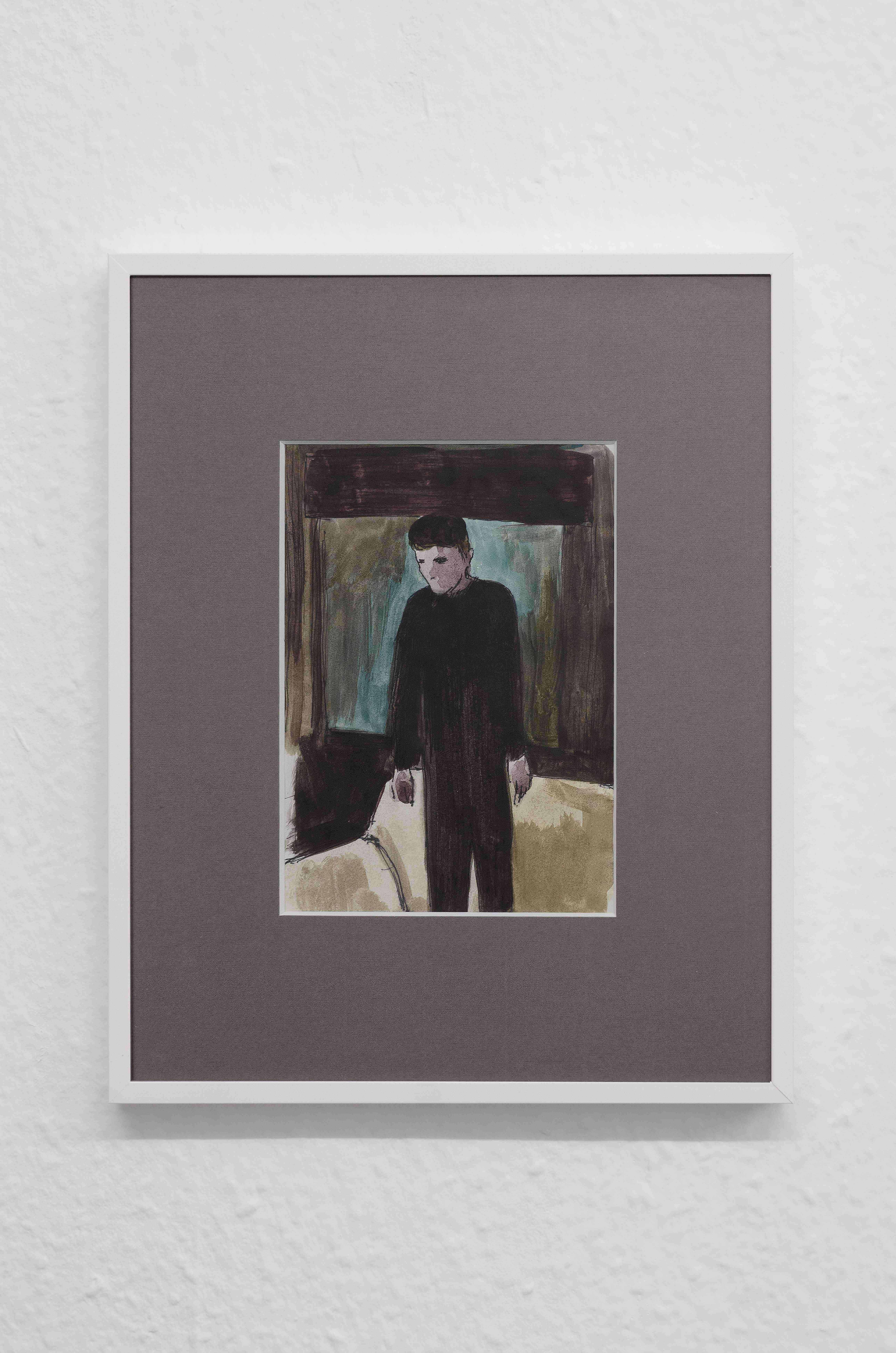 Arthur Marie, Untitled, 2023, Watercolor and pen on paper, 21cm x 13cm (framed 30cm x 24cm)