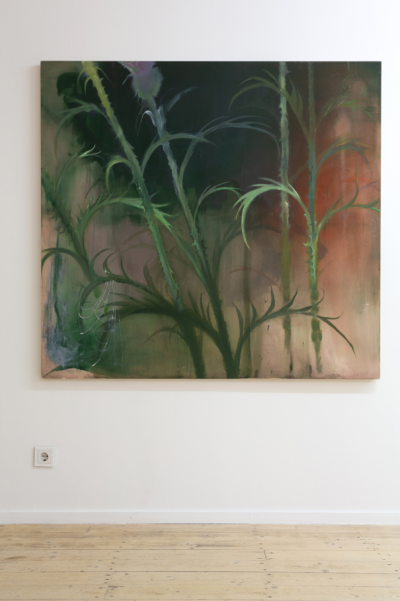 Anna Ruth, Safflower Oil, 2023. Acrylic on canvas, 140 x 150 cm