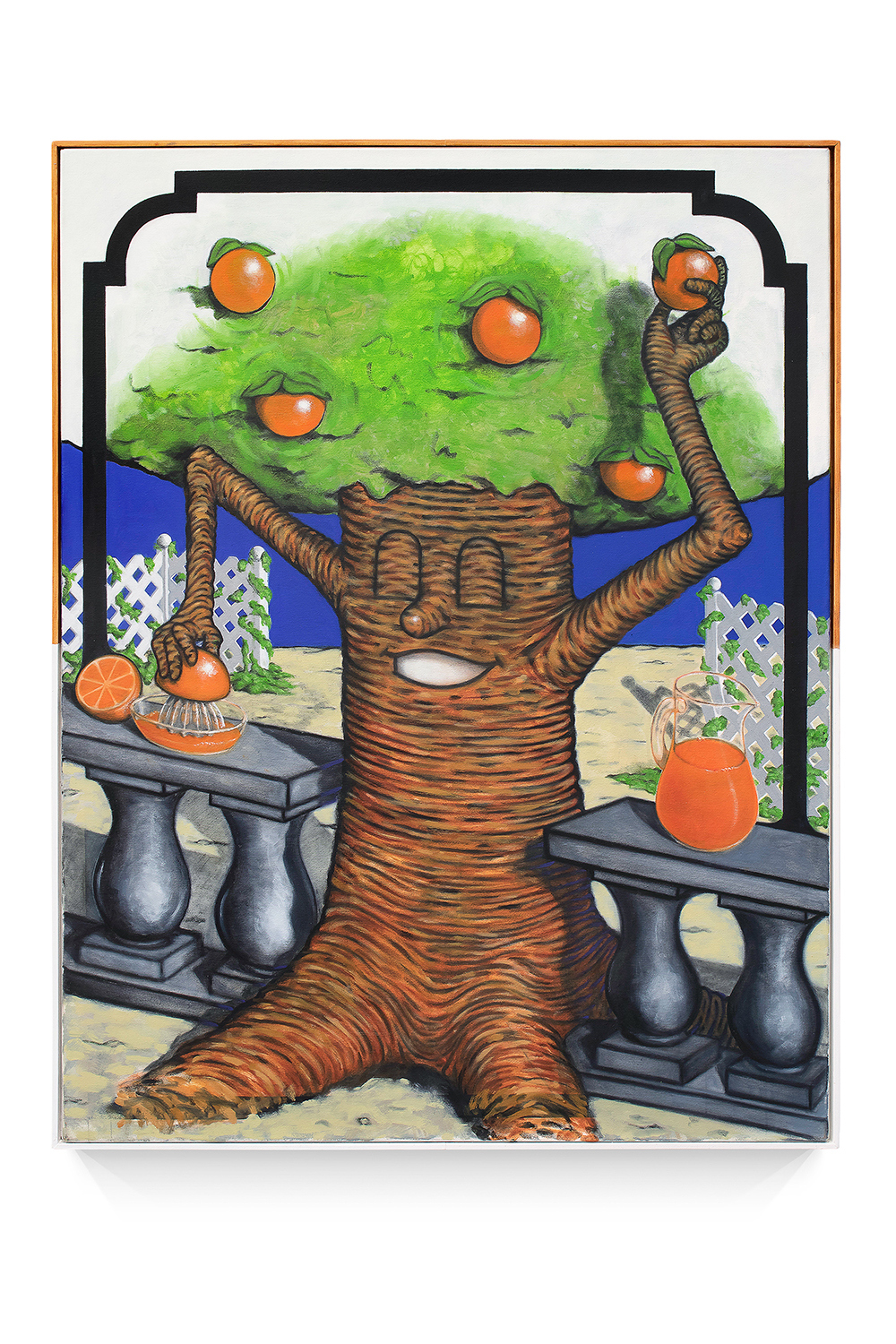 Thomas Jeppe, Nature of Submission (Juice), 2023, Oil on canvas, artist frame, 133 x 103 x 5 cm, Courtesy of the artist and Conradi, Hamburg