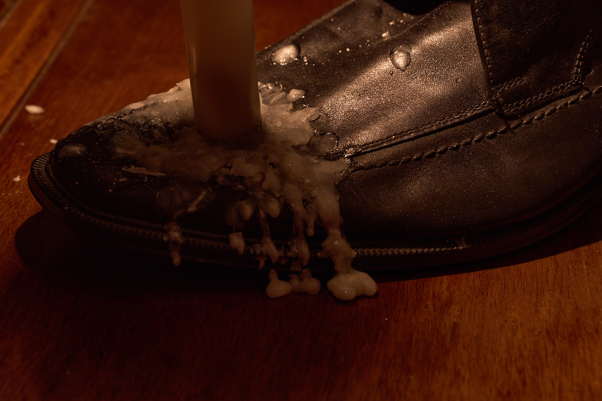Roman Kruglov, ‘Requiem For Cinderella’, 2023, shoe, candle, 30x8x32 cm (details)