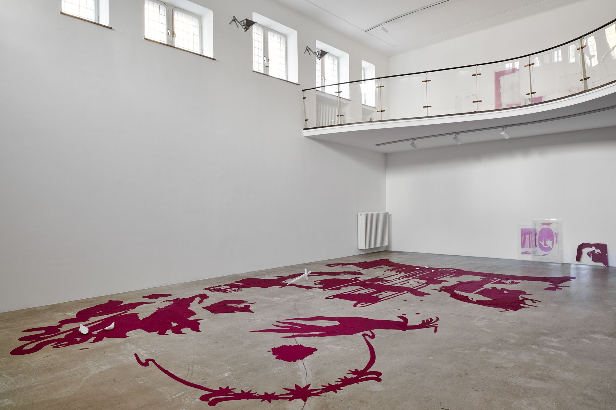 Nora Hansen, Subconscious, 2023, Nylon Taffeta, Printed Mesh, Silk stitching, Silk Organza, Plexiglass, Styrofoam, Metal