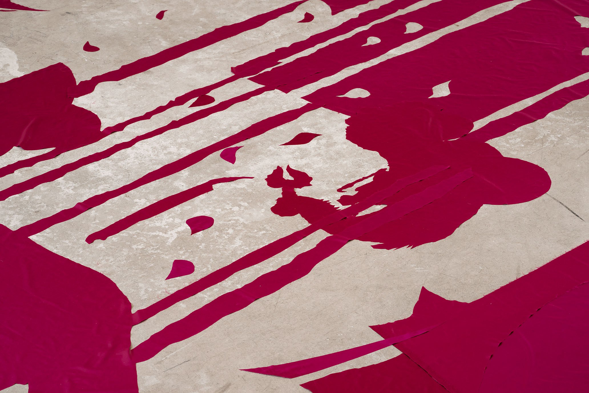 Nora Hansen, Subconscious, 2023, Nylon Taffeta, Printed Mesh, Silk stitching, Silk Organza, Plexiglass, Styrofoam, Metal