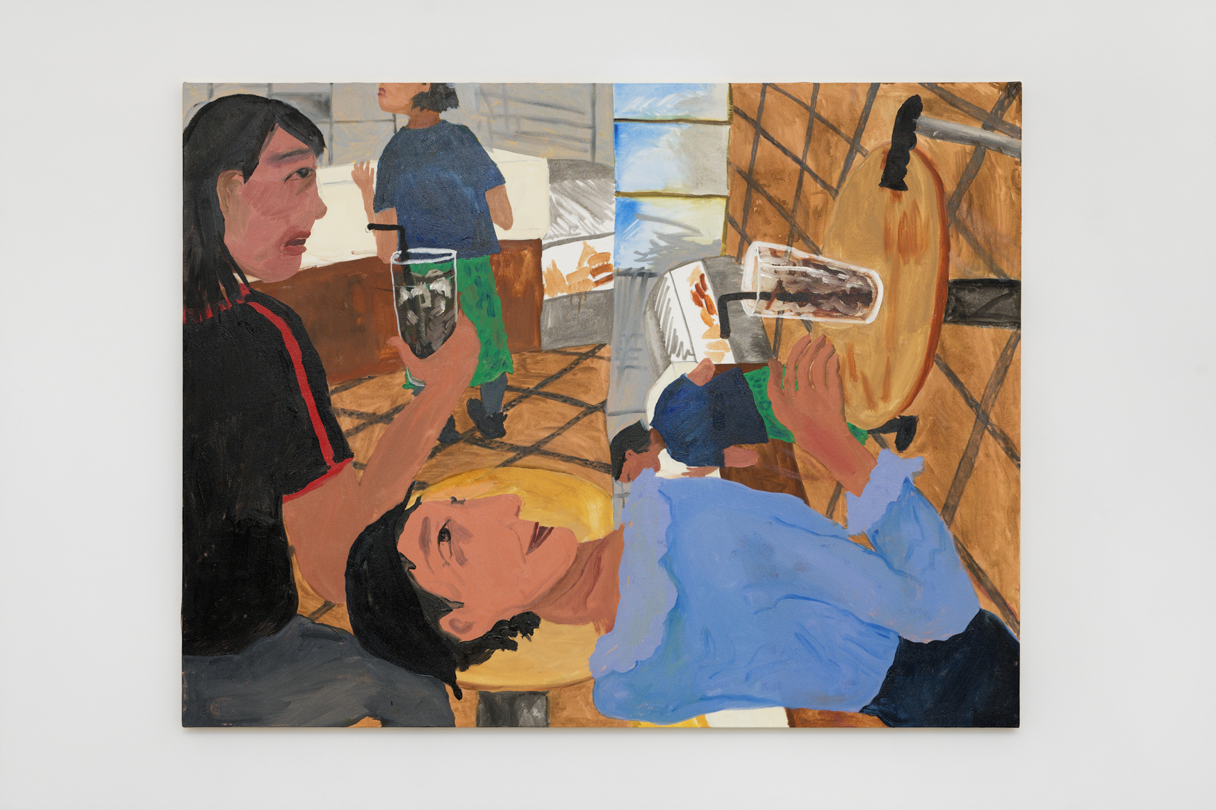 I’m so happy to see you, 2023, Oil on canvas, 112 × 145,5 cm Courtesy of the artist and Crèvecœur, Paris. Photo: Aurélien Mole