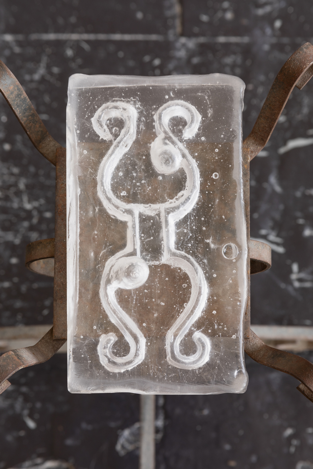 Adrienne Greenblatt,Tzimtzum (The Sacred Void), 2023, Cast Glass 4.25 x 8 x 1.5 inches