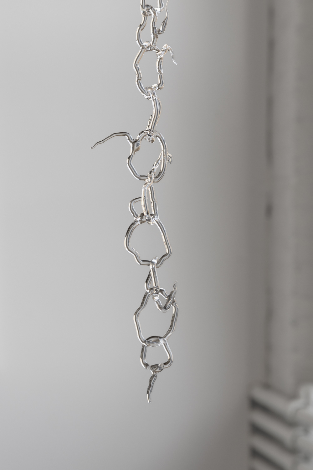 Adrienne Greenblatt, Fetter of Cocytus (2023), Borosilicate Glass, 48 x 4 inches