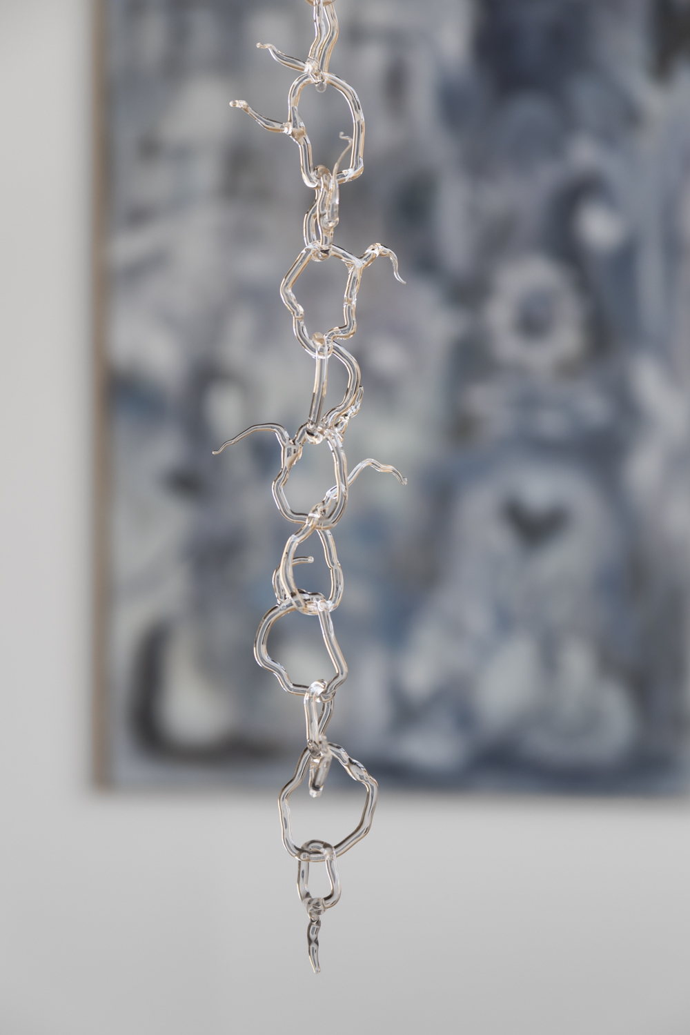 Adrienne Greenblatt, Fetter of Cocytus (2023), Borosilicate Glass, 48 x 4 inches