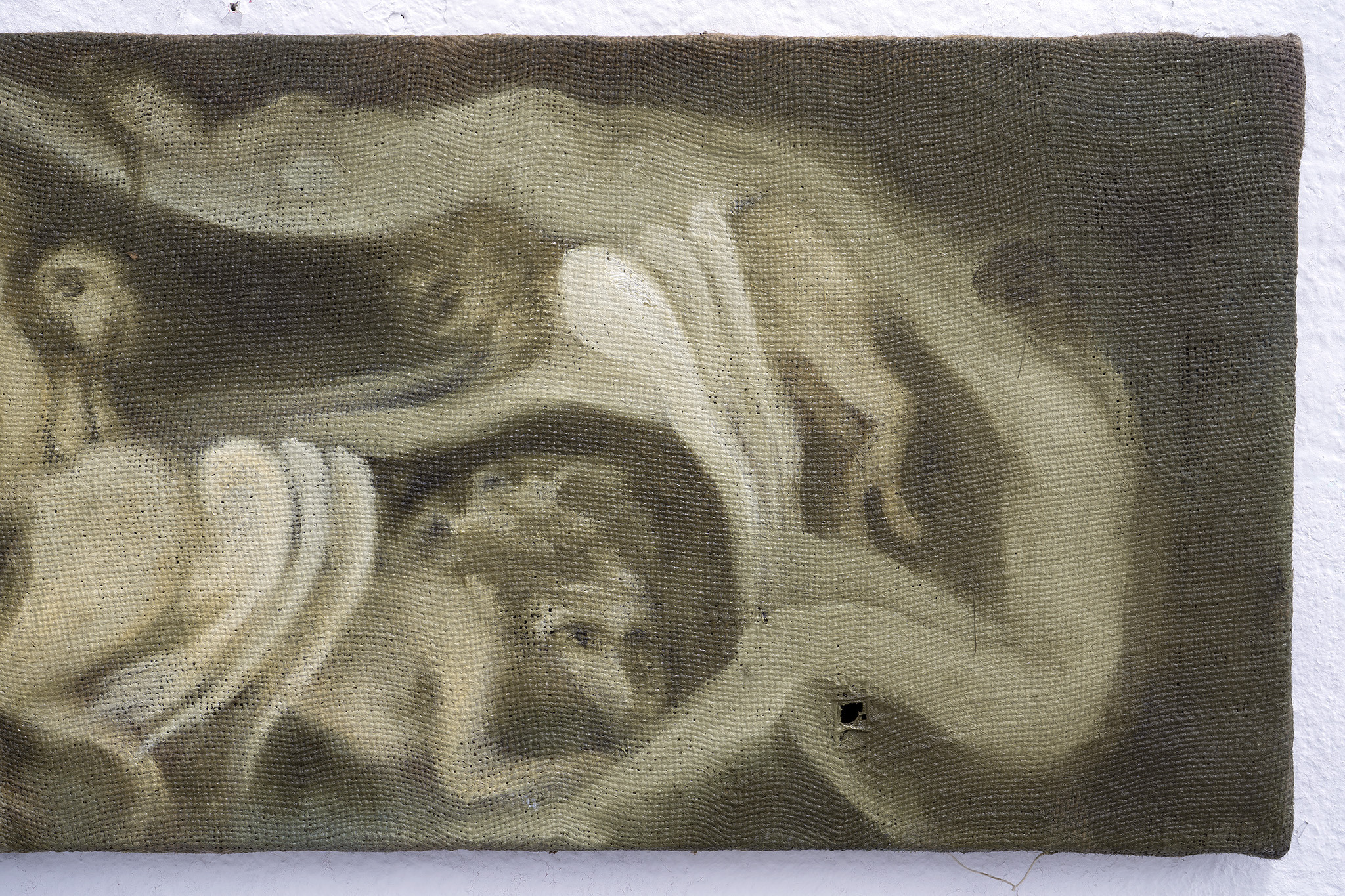 Seraphs and Lovers (detail), Sana Shahmuradova-Tanska, 2021. Oil on burlap