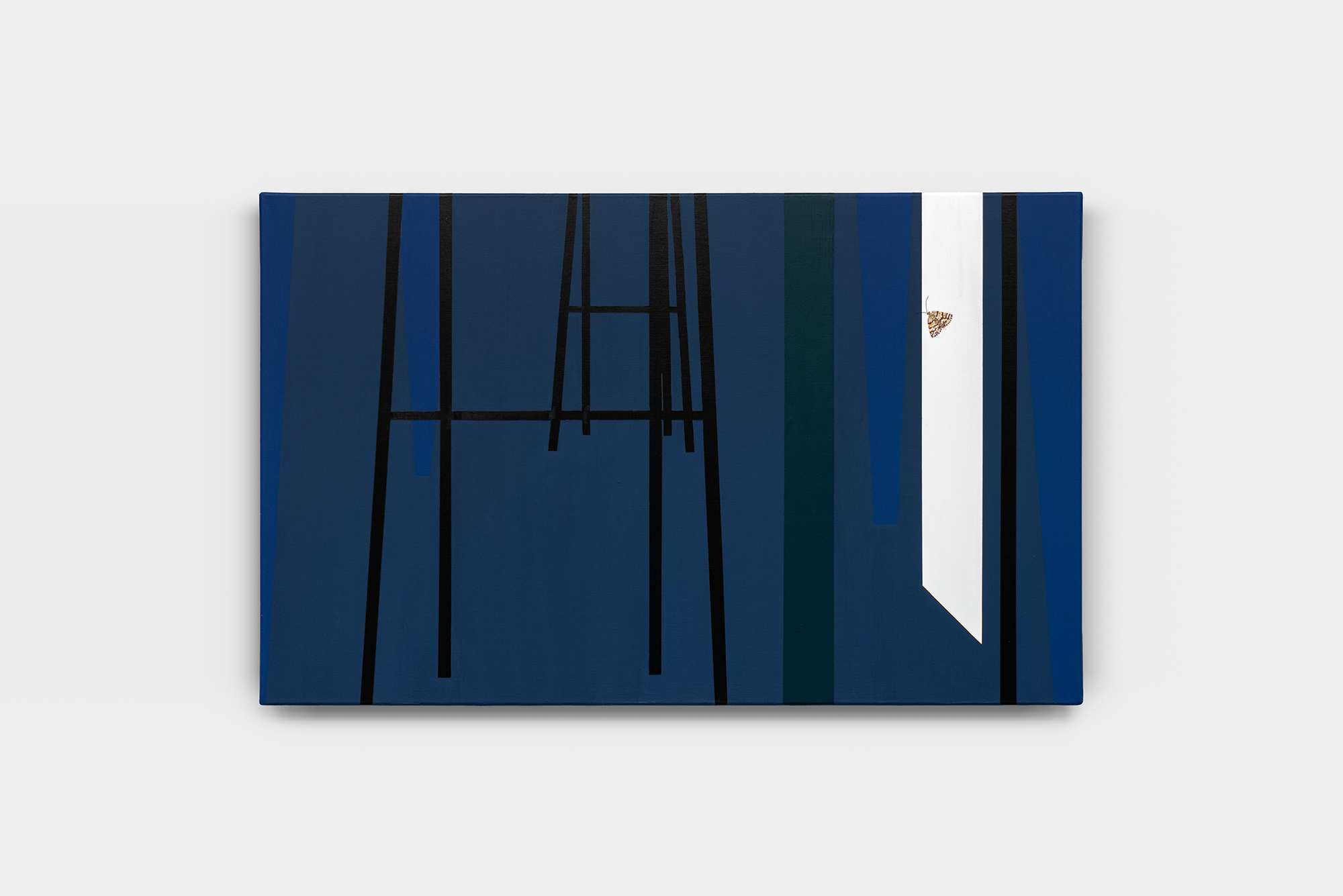 Giacomo Montanelli, Notturno con finestra aperta, 2023, 80x50, acrylic on canvas