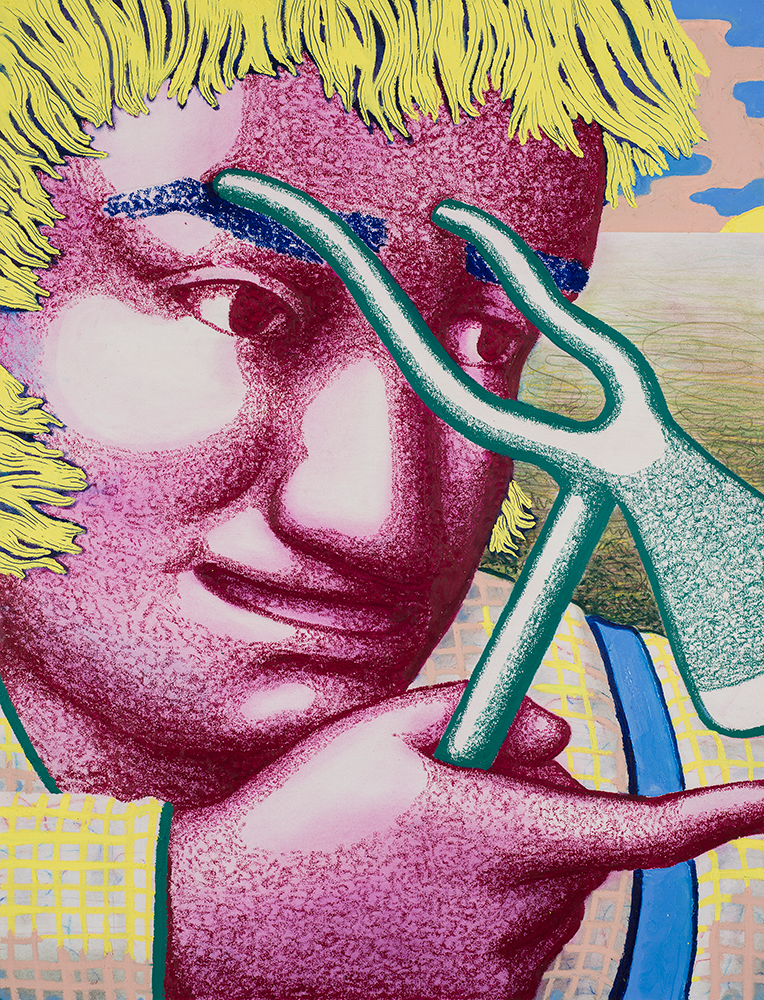 Jäter, 76 cm x 56 cm, pencil, pigment and oilstick on paper, 2023