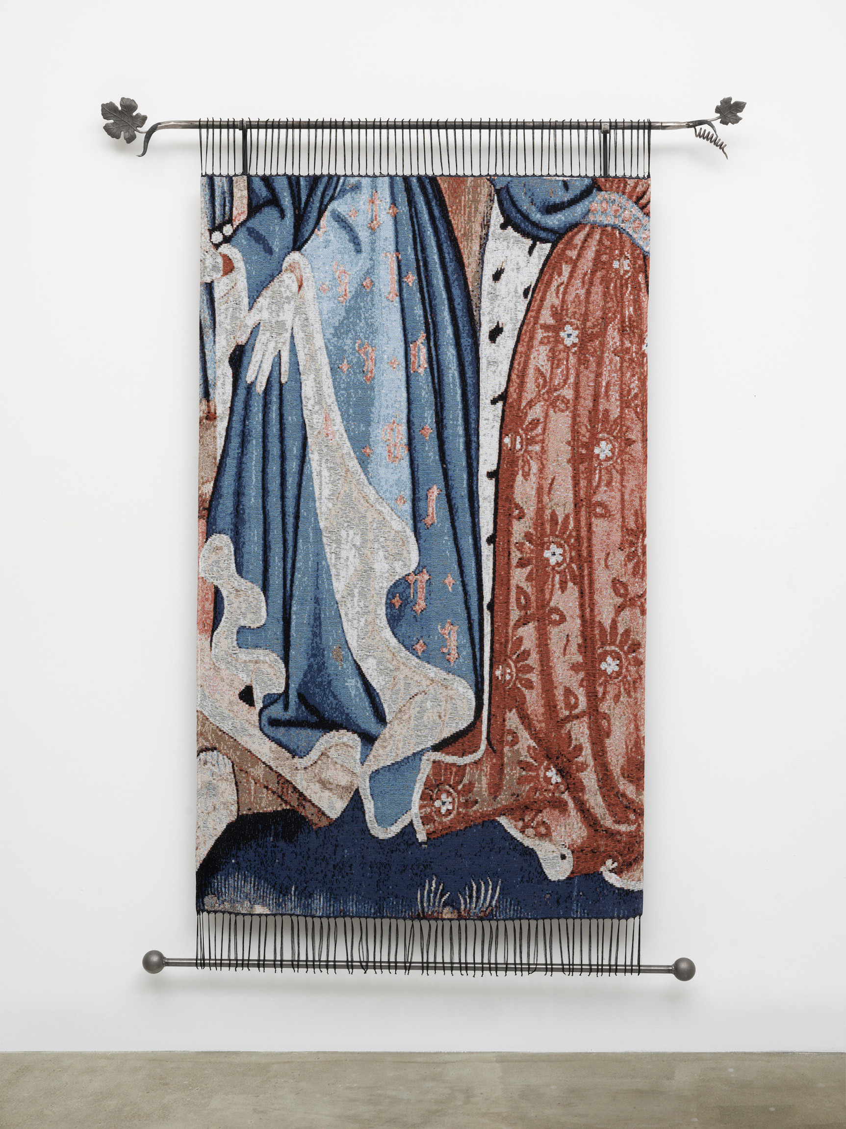 Zuzanna Czebatul, A Trillion Threads Still Weaving (Two Veils), 2023, cotton, polyester, steel, 220 x 165 x 10 cm, unique 