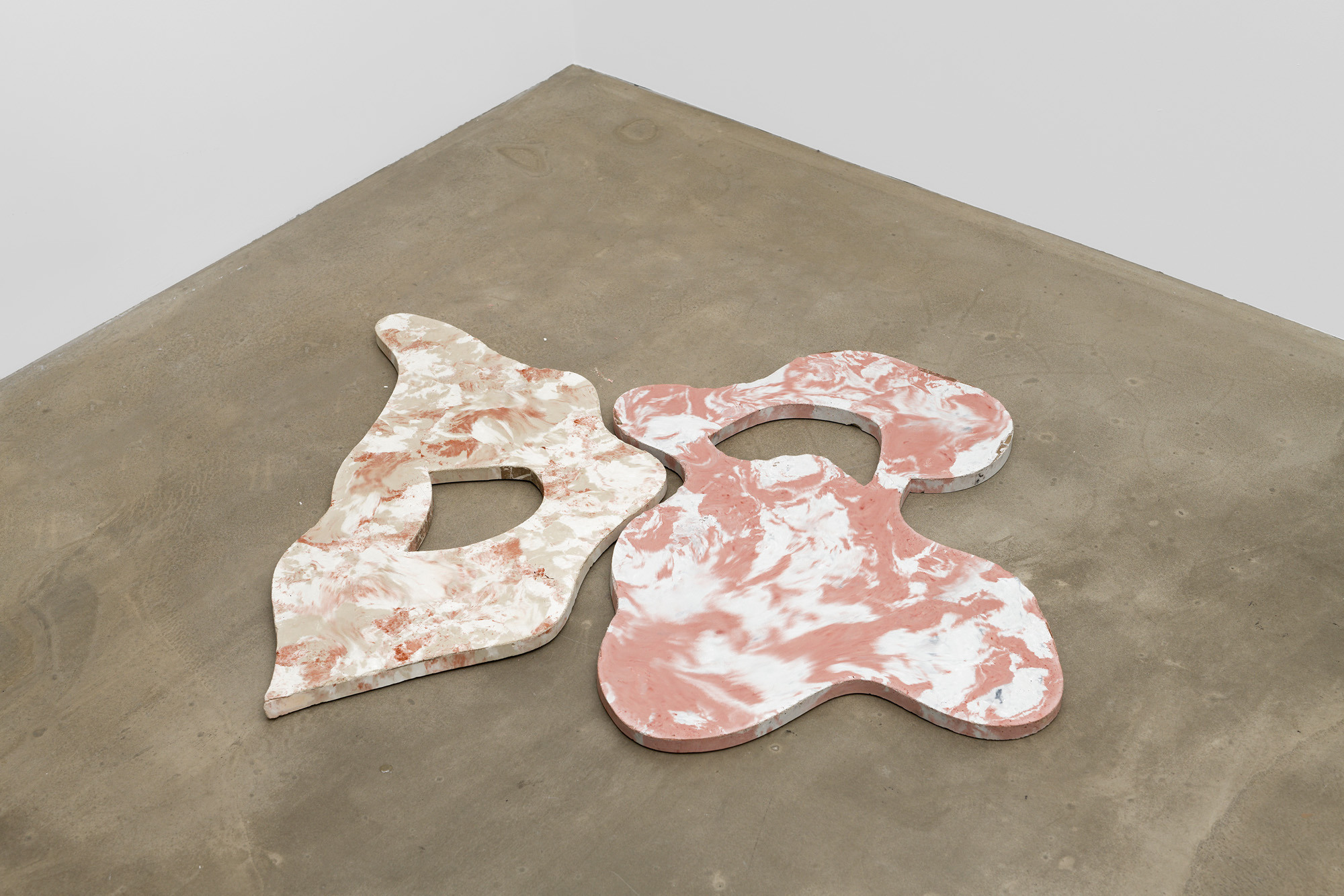 Zuzanna Czebatul, Concrete Shapes Of A Random Mosaic III, 2023, sand, cement, pigments, 68 x 80 cm, unique