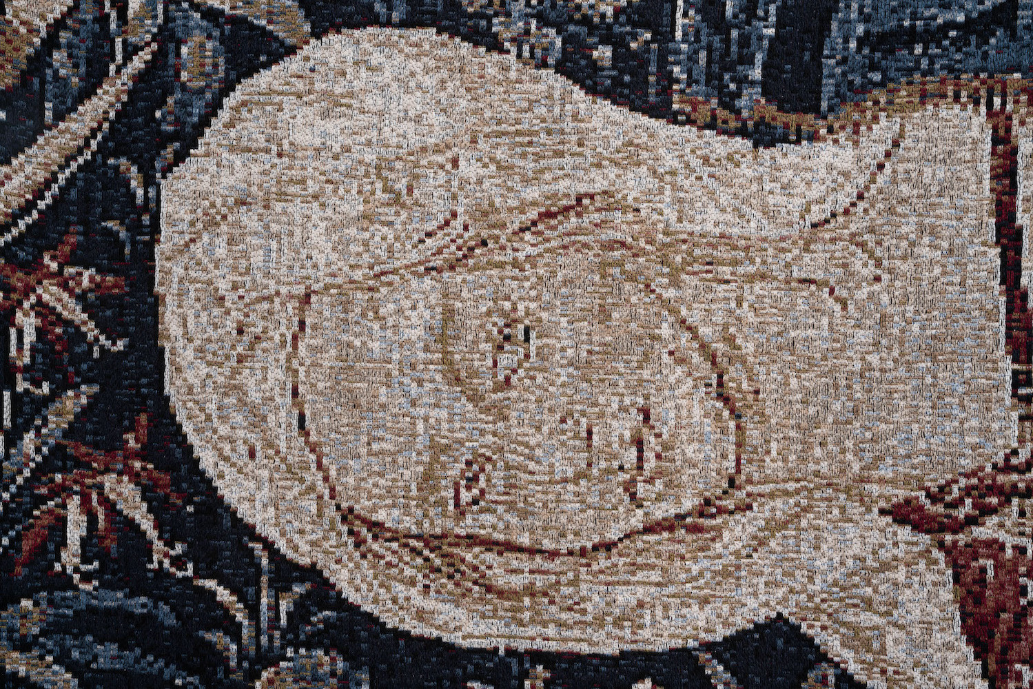 Zuzanna Czebatul, A Trillion Threads Still Weaving (Four Veils) (details), 2023, cotton, polyester, steel, 220 x 420 x 10 cm, unique