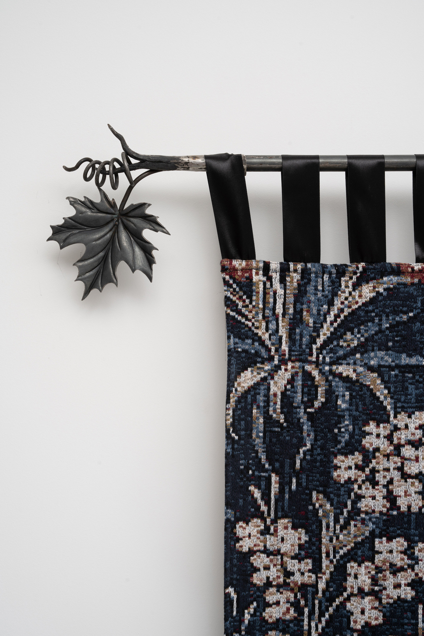 Zuzanna Czebatul, A Trillion Threads Still Weaving (Four Veils) (details), 2023, cotton, polyester, steel, 220 x 420 x 10 cm, unique