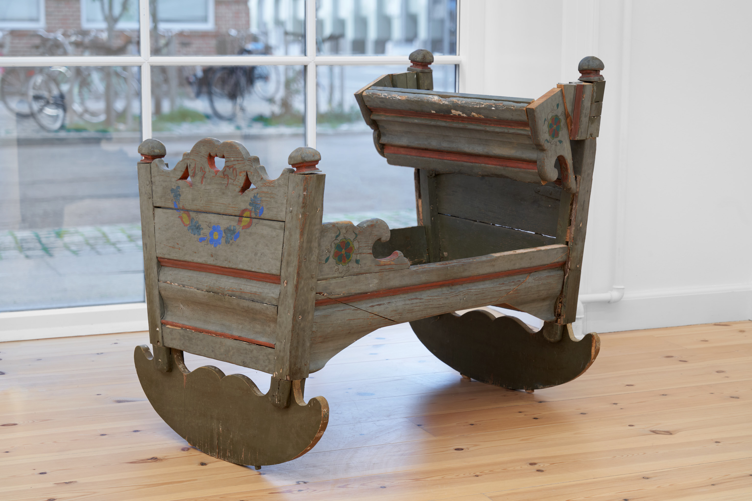 I Want To Be Alive - Antique crip, dowels, glue - 2023 