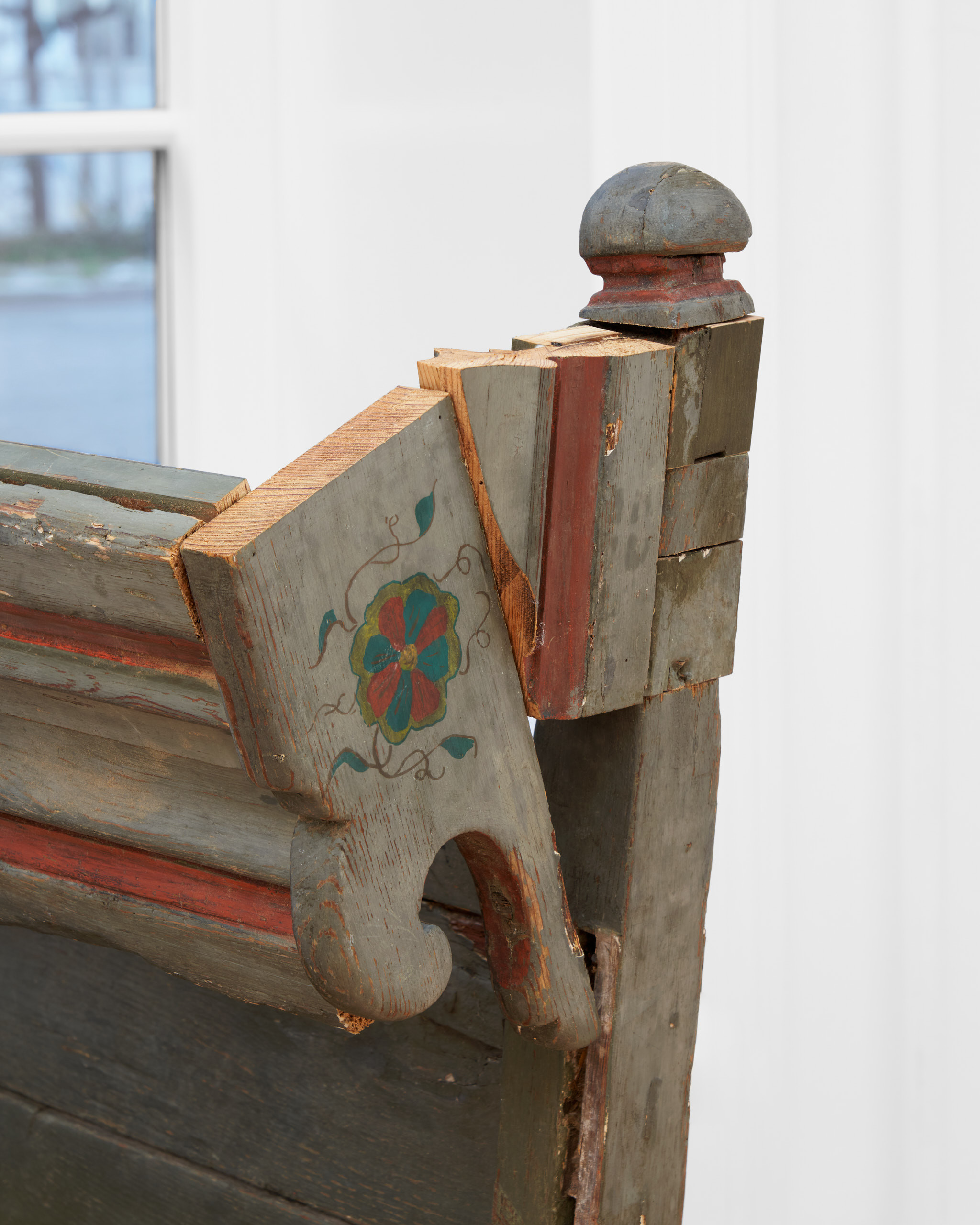 I Want To Be Alive (detail) - Antique crip, dowels, glue - 2023