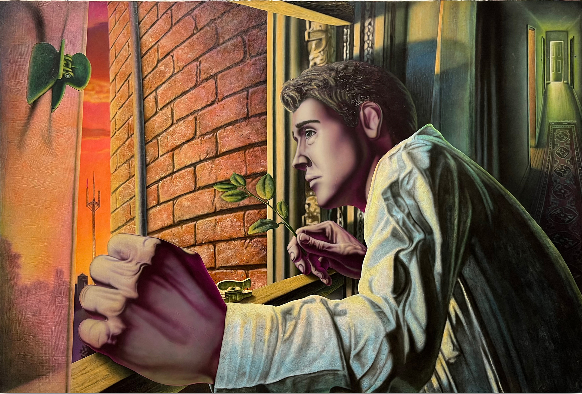 Carter Flachbarth, SNST, 2023, Acrylic on Canvas, 137 x 205 cm